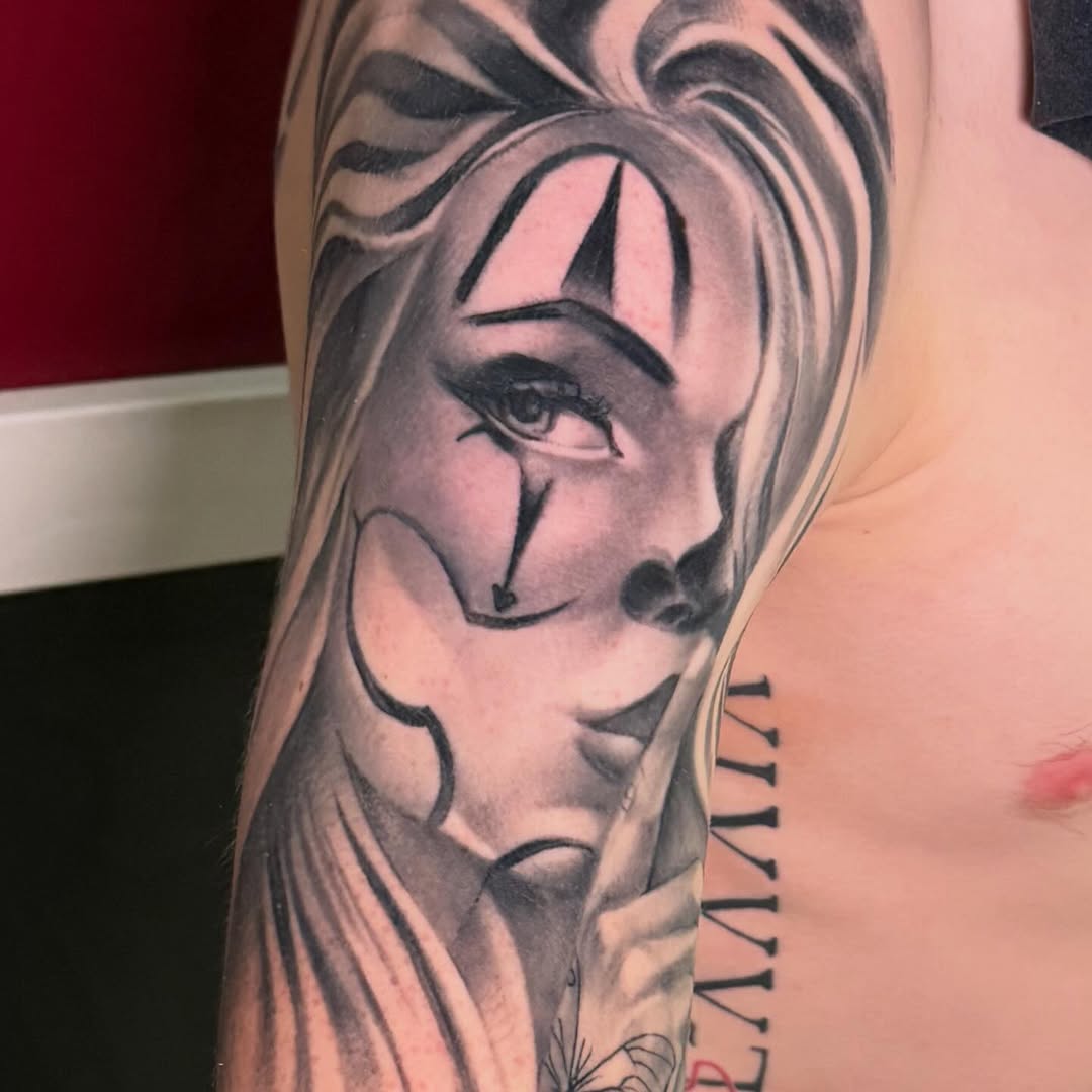 Tattoo by @smfctattoo โ chicano, black_and_grey