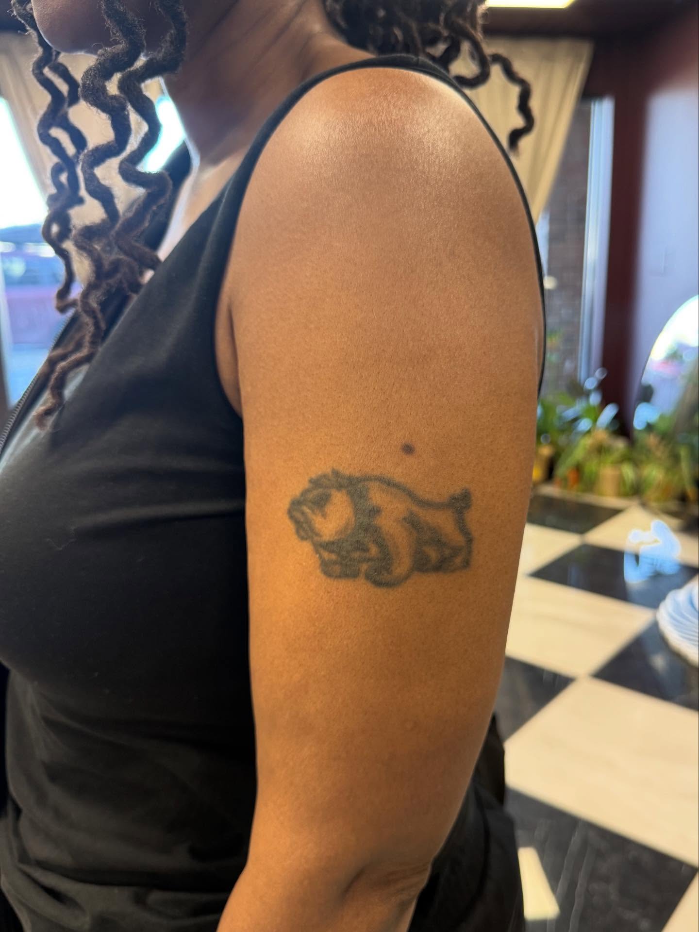 Tattoo by @thetattoosaint — black_and_grey