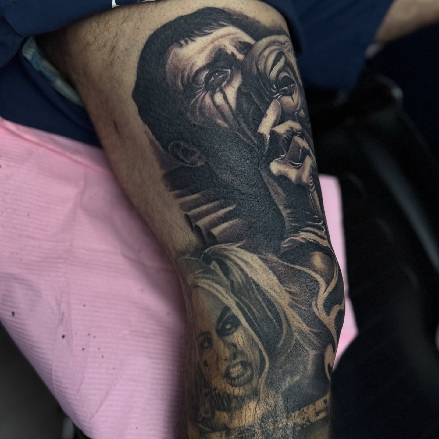 Man and woman realism tattoo on the forearm by π²πππππππ β‘οΈ