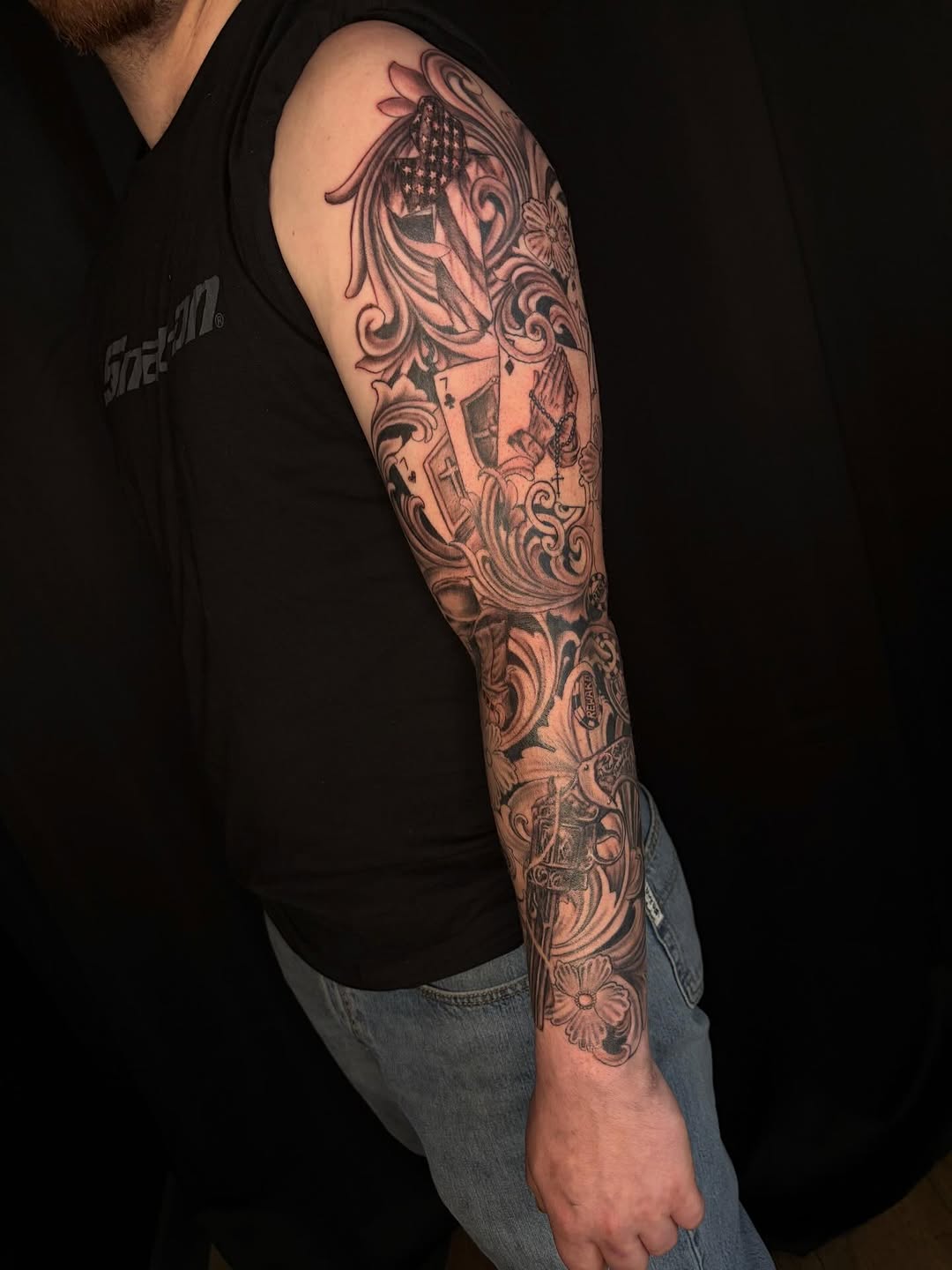 Tattoo by @inkedbyhades — black_and_grey, realism