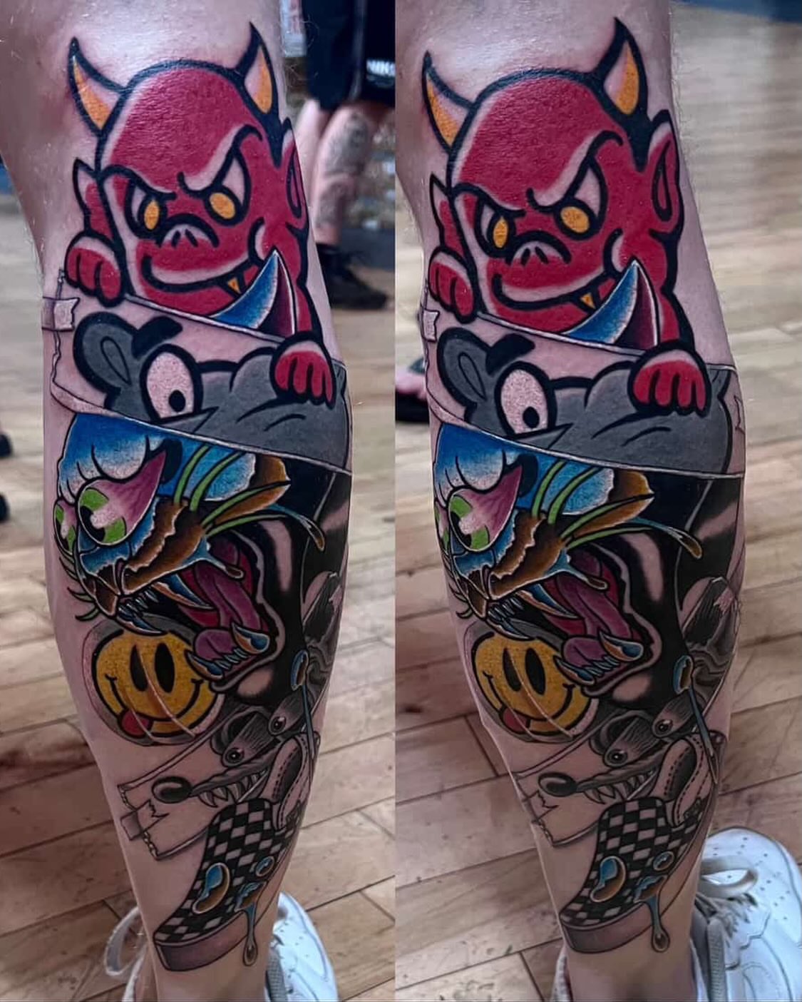 Tattoo by @randy_templin_ — american_traditional, dotwork