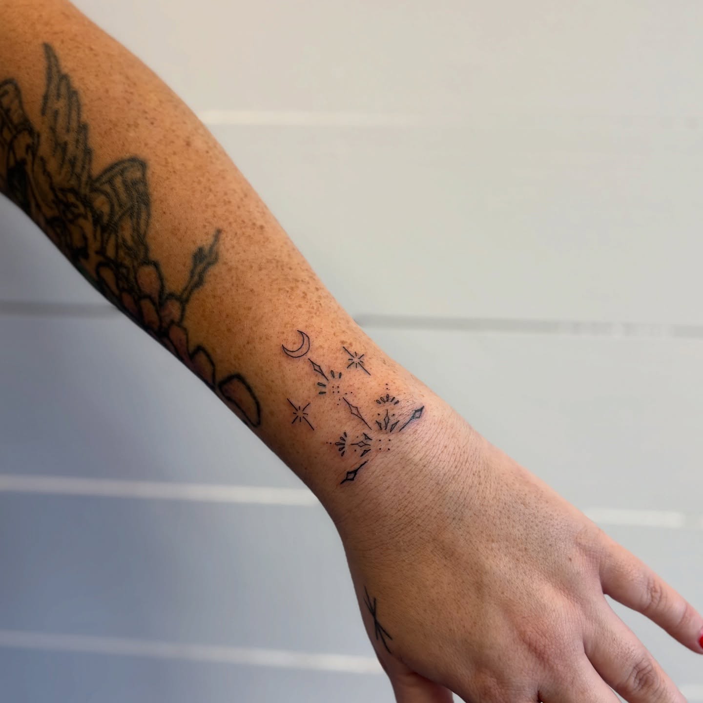 Tattoo by @sweetinktattoo — dotwork, geometric