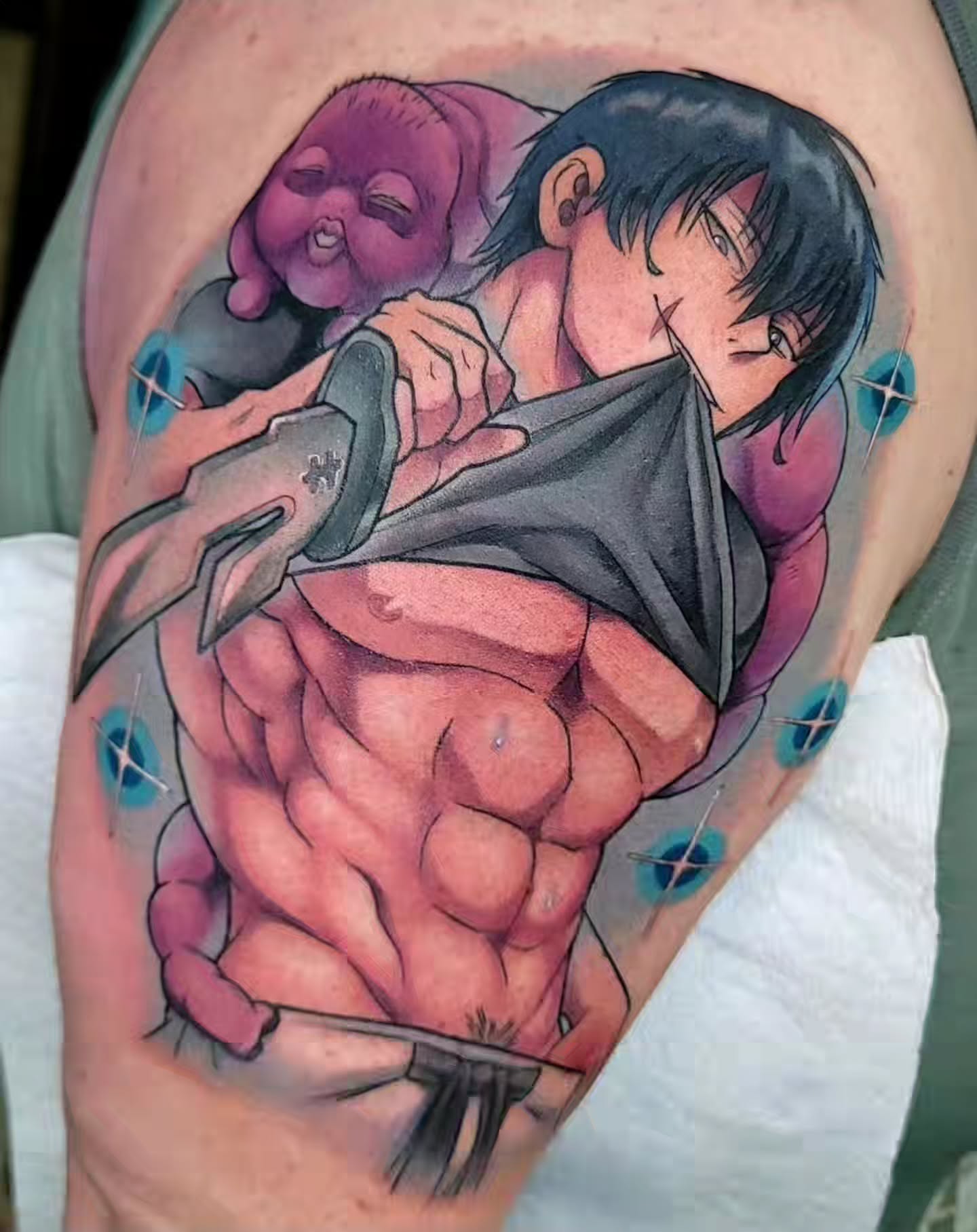Tattoo by @scarpo — realism, anime