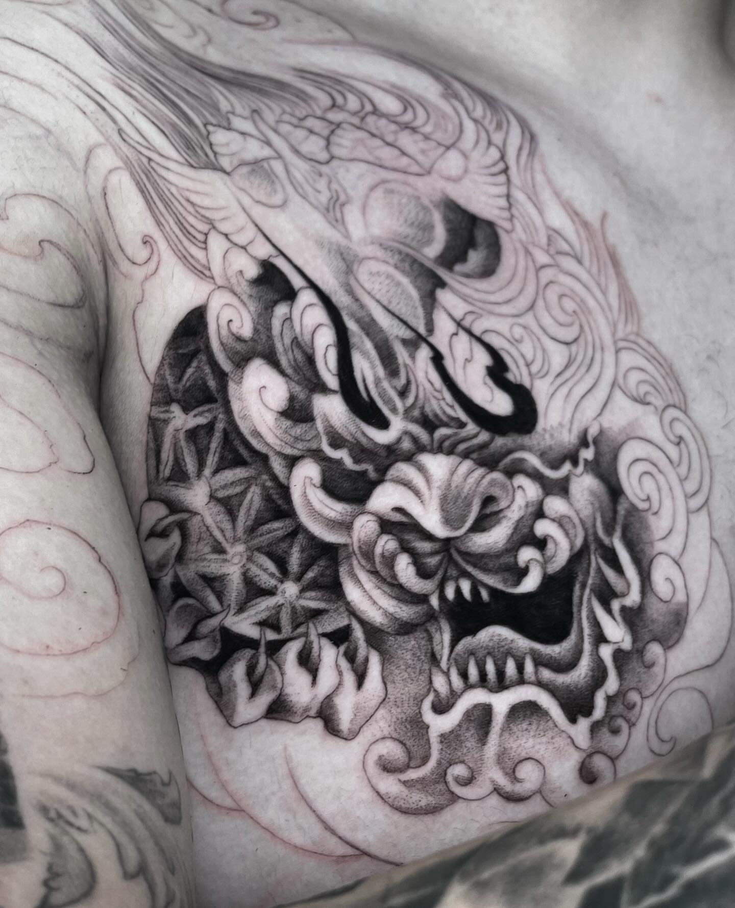 Tattoo by @micah_mariah — black_and_grey, japanese_irezumi