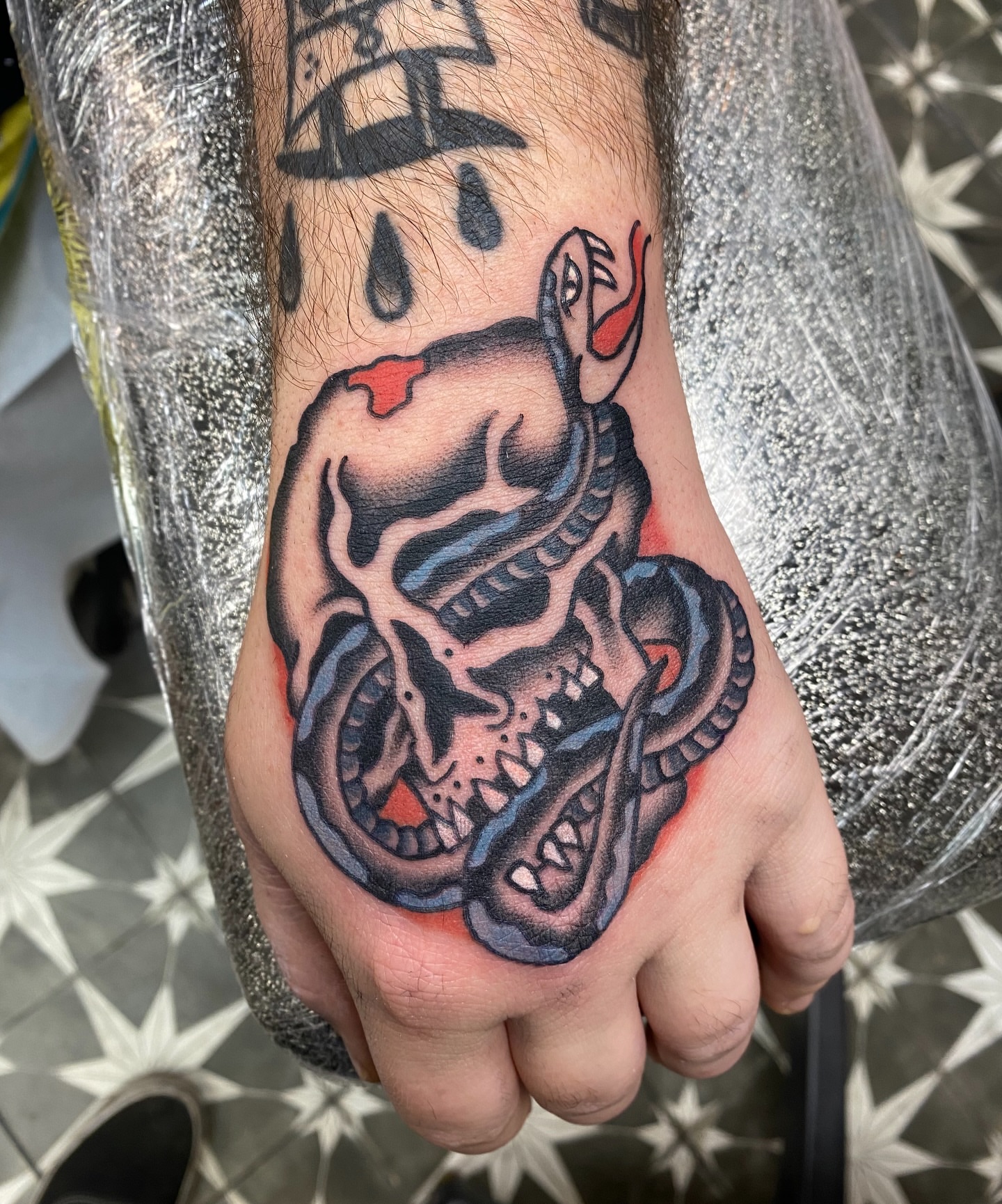 Tattoo by @hogtowntattoo — american_traditional, dark_realism