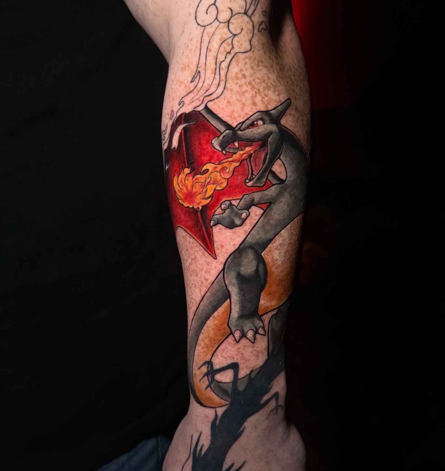 Dragon realism tattoo on the forearm by Cheyenne Ciera Goulish, Warren, Ohio