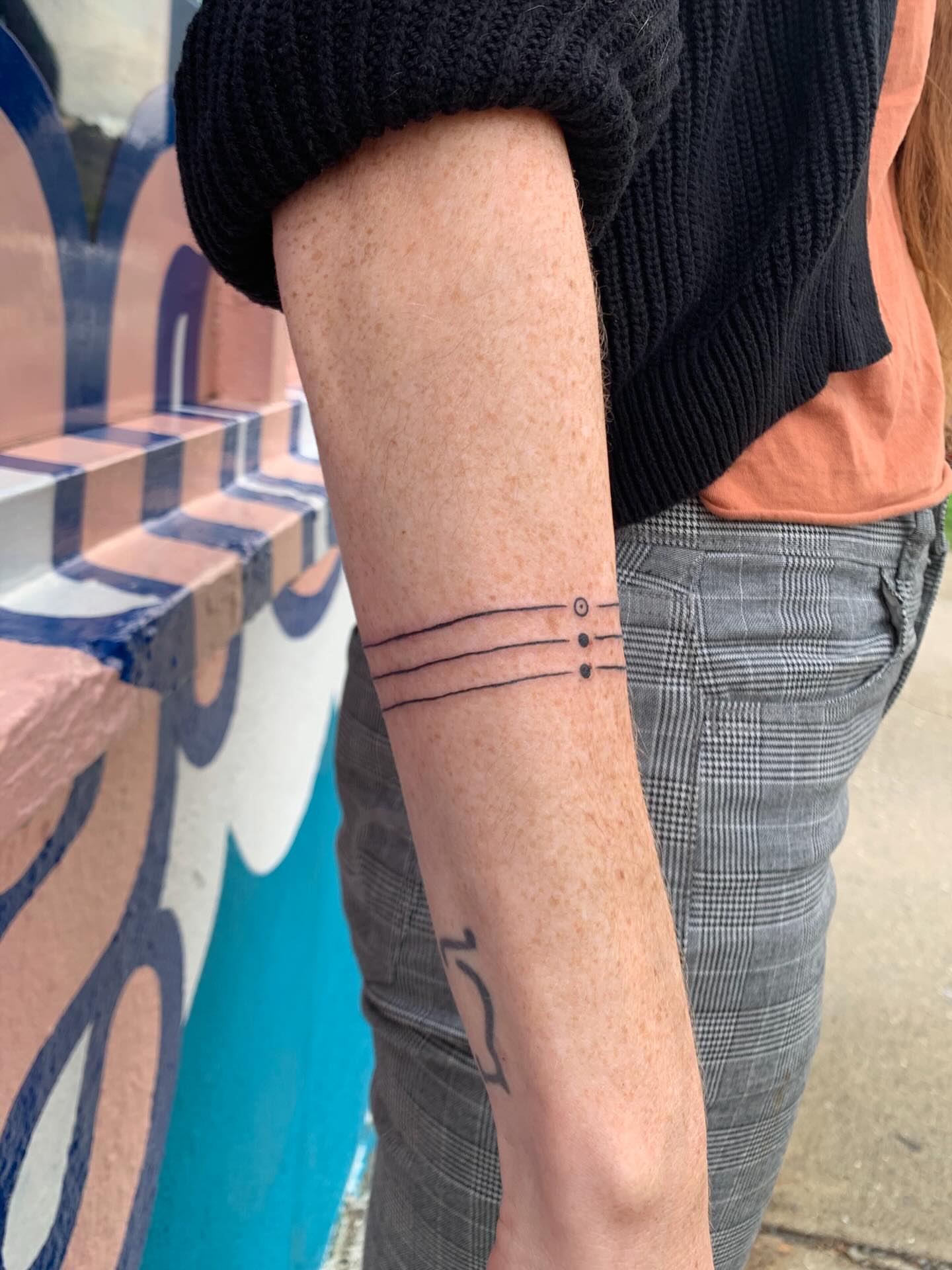 Geometric pattern dotwork tattoo on the forearm by CharlieBoy
