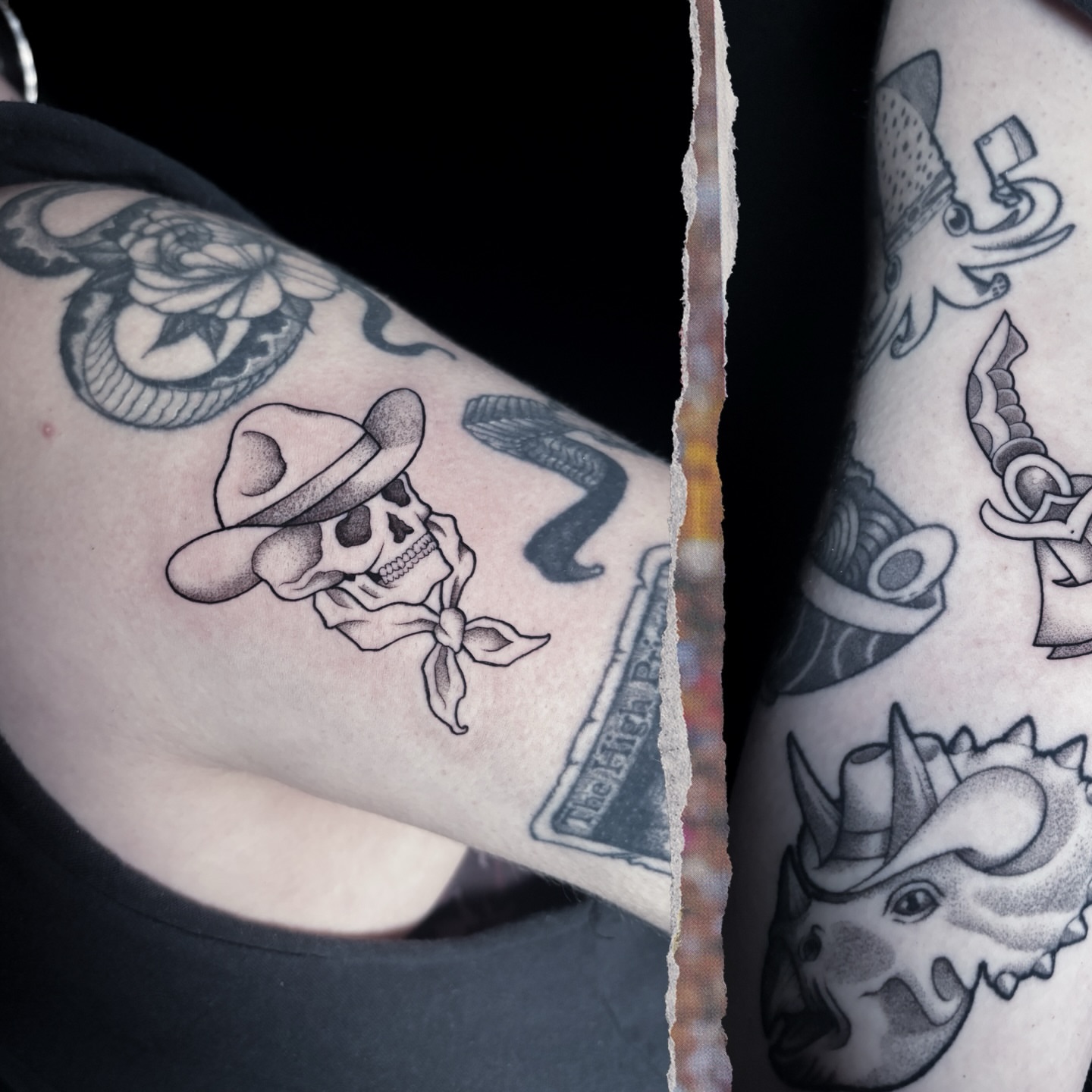 Tattoo by @noahdangink — black_and_grey