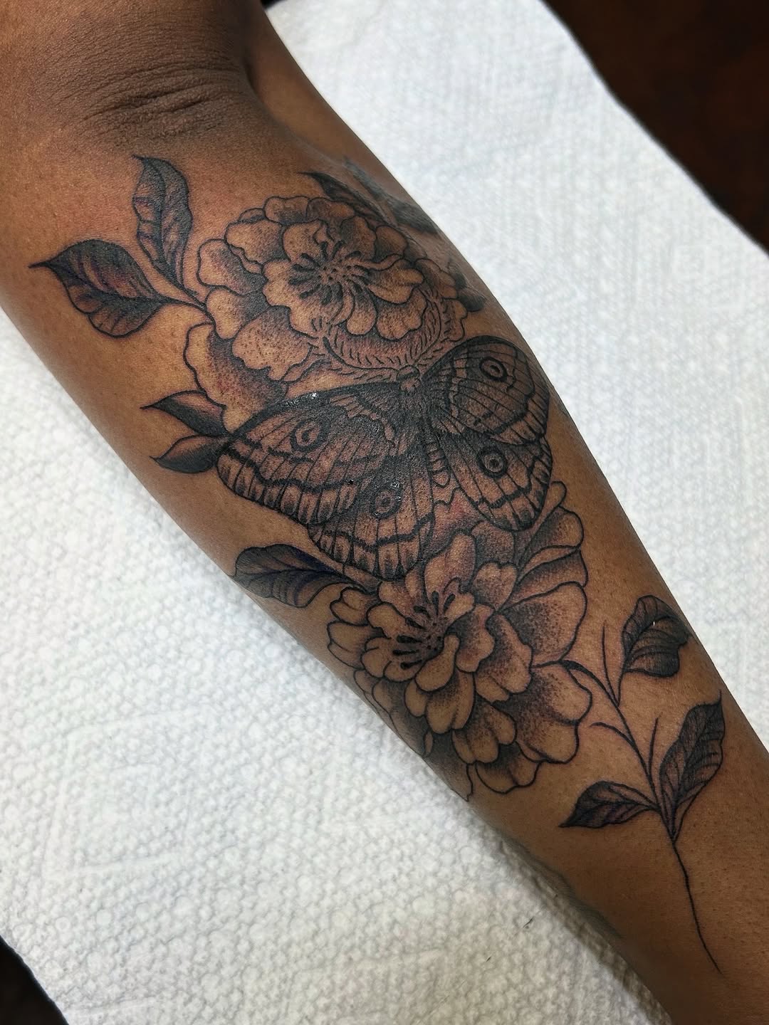 Tattoo by @gnarbunkle — black_and_grey, realism