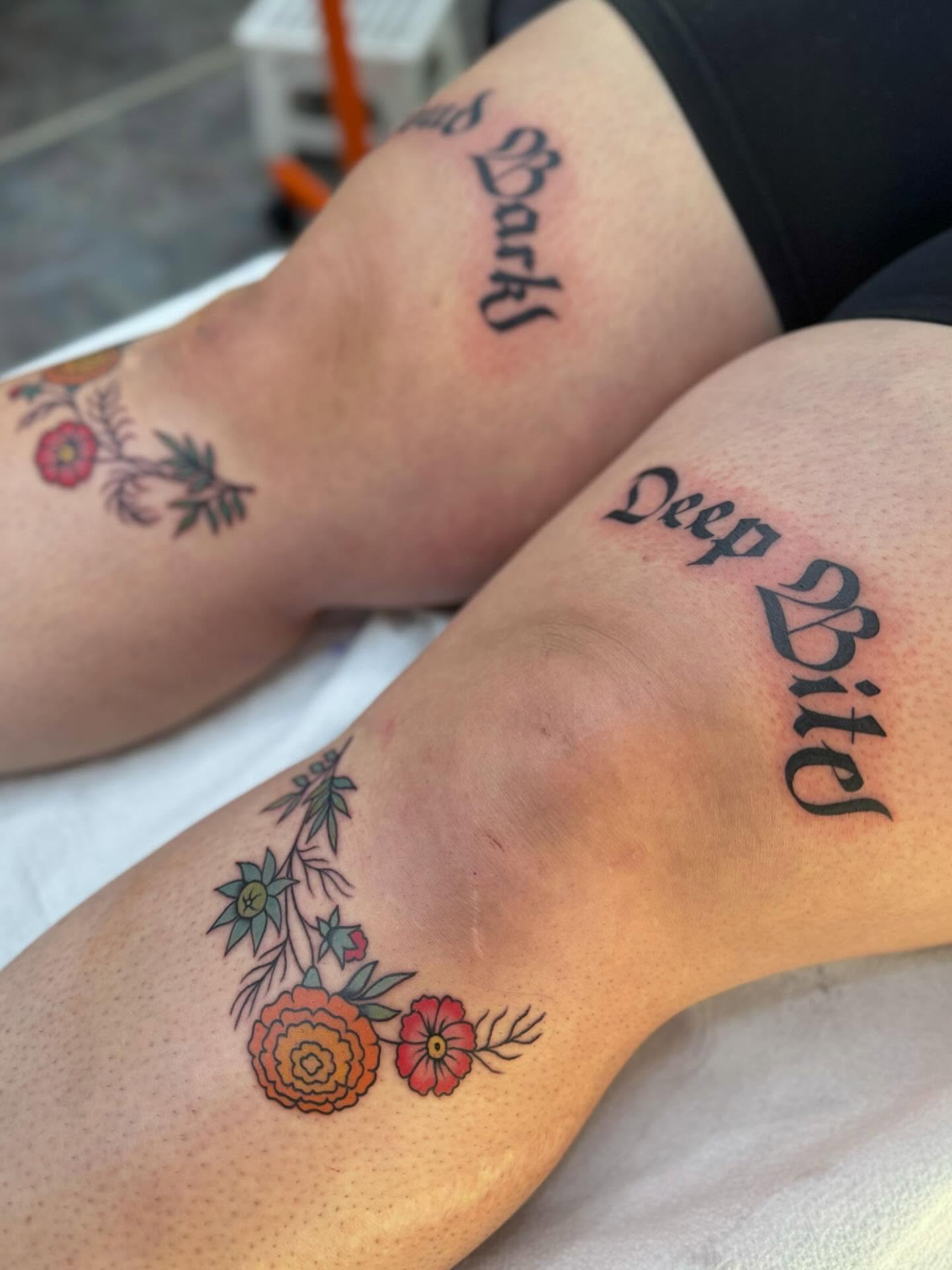 Tattoo by @tina_b_draws — american_traditional, dotwork