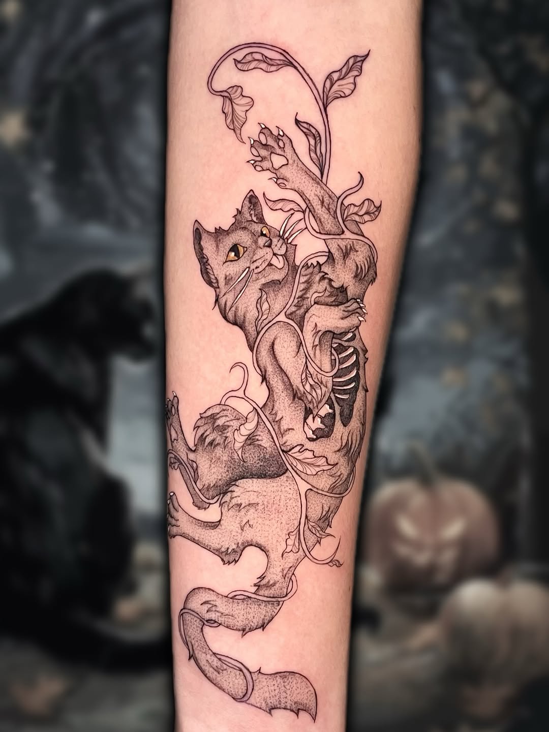 Tattoo by @theghouligan — dark_realism, dotwork