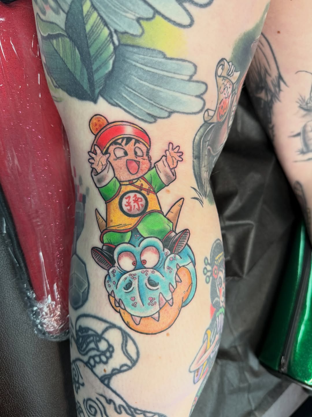 Tattoo by @hallowedtattoos — new_school, anime