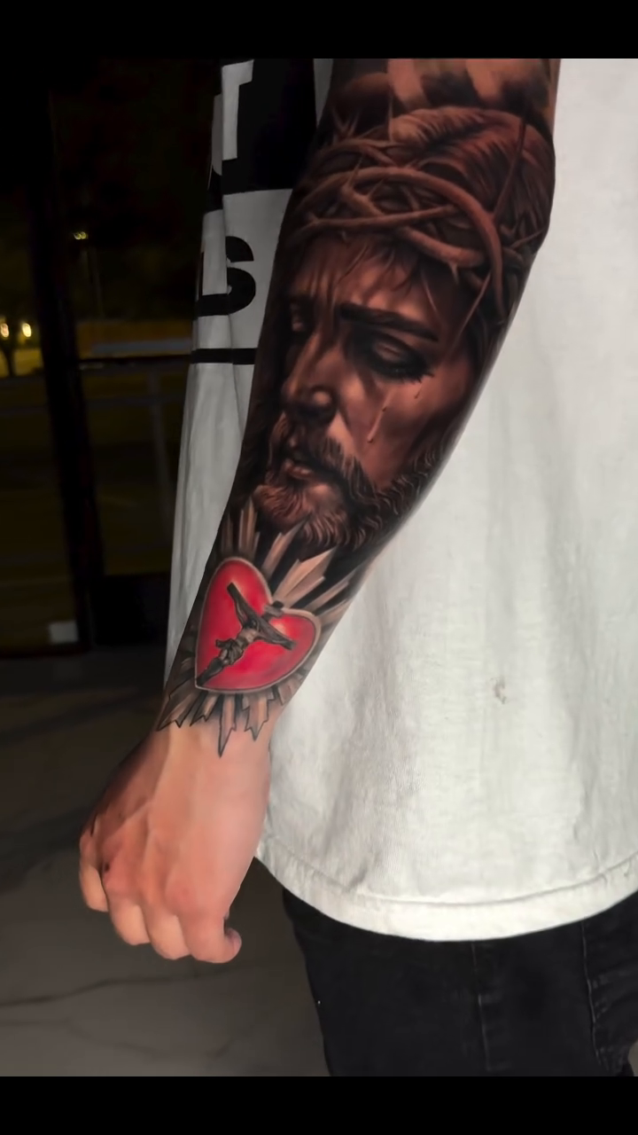 Tattoo by @jovastattoo โ realism, black_and_grey