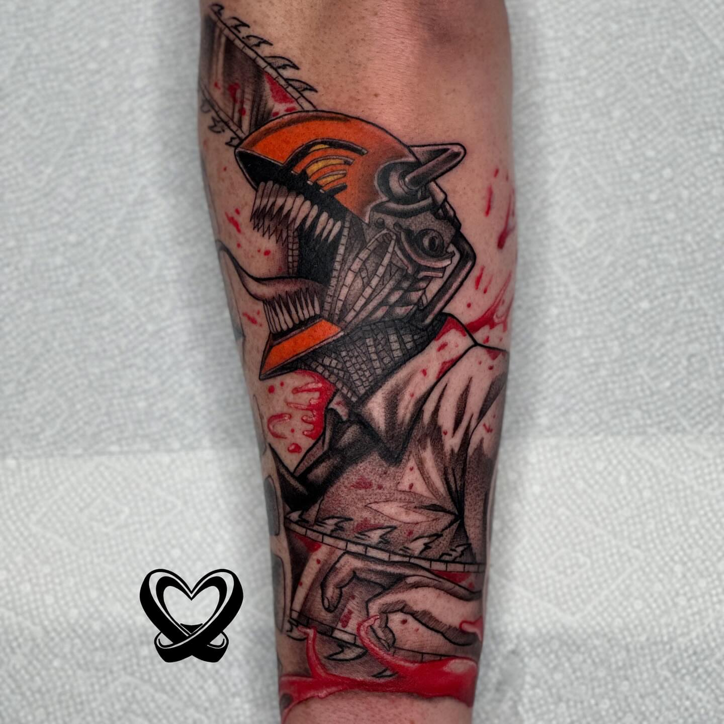 Cyborg dark realism tattoo on the forearm by Keyon J