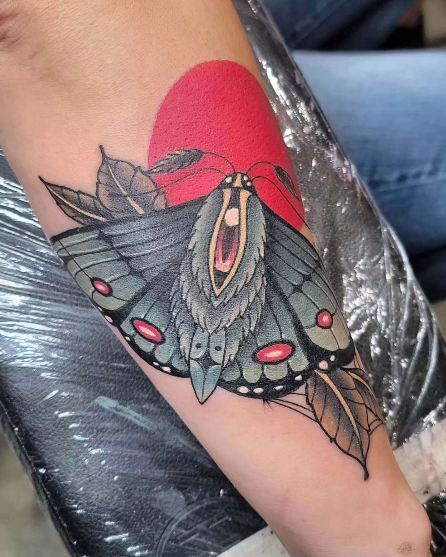 Tattoo by @levi_tattoos — american_traditional, trash_polka