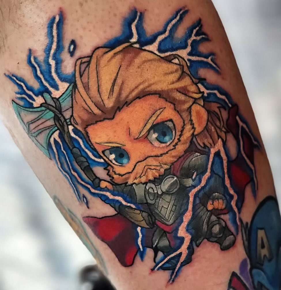 Tattoo by @levi_tattoos — new_school, illustrative