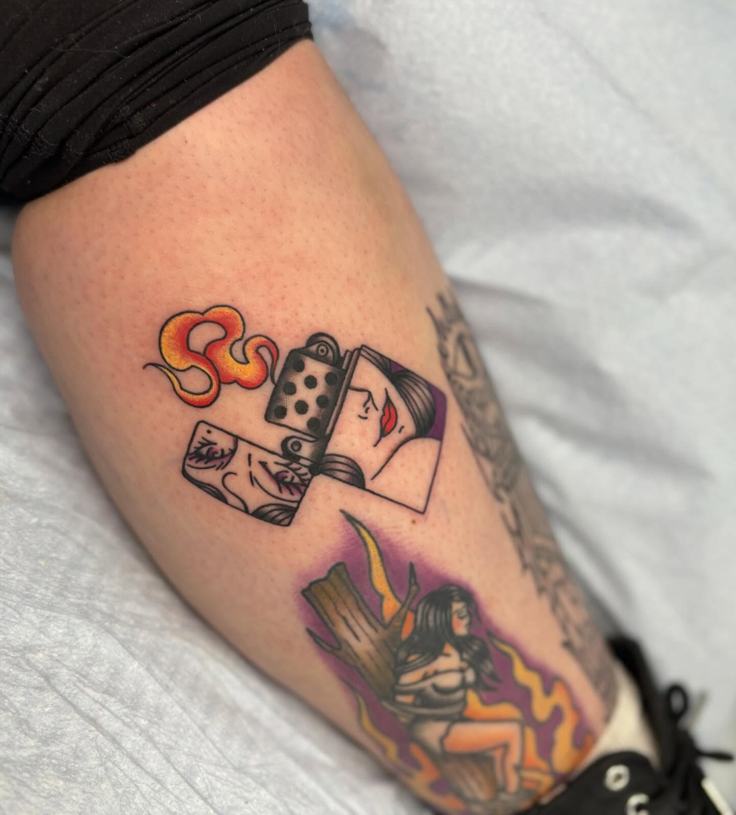 Tattoo by @camsykestattoos — american_traditional, dotwork