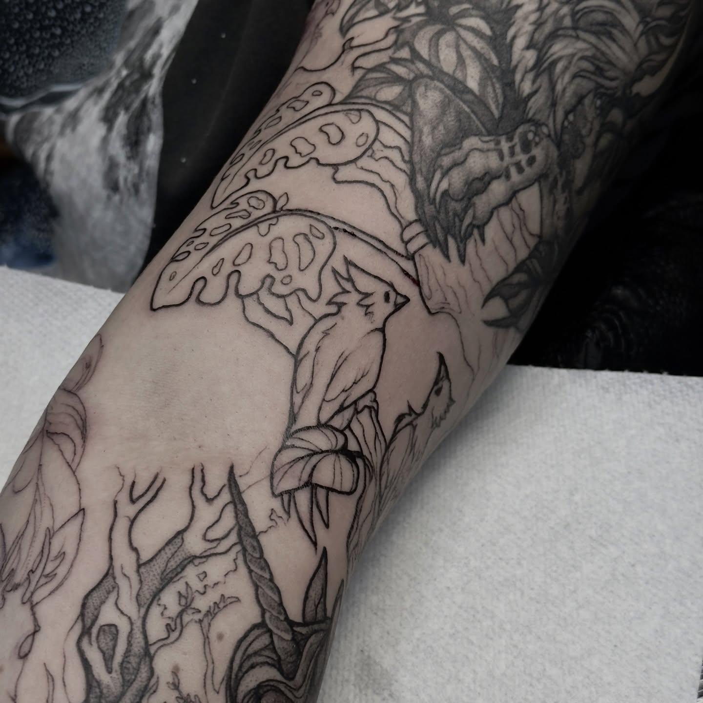 Tattoo by @blackmeddle — black_and_grey