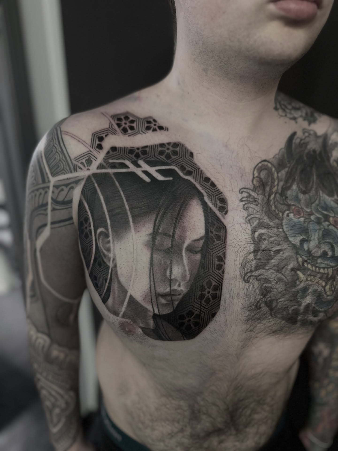 Tattoo by @cassadybell — realism, geometric