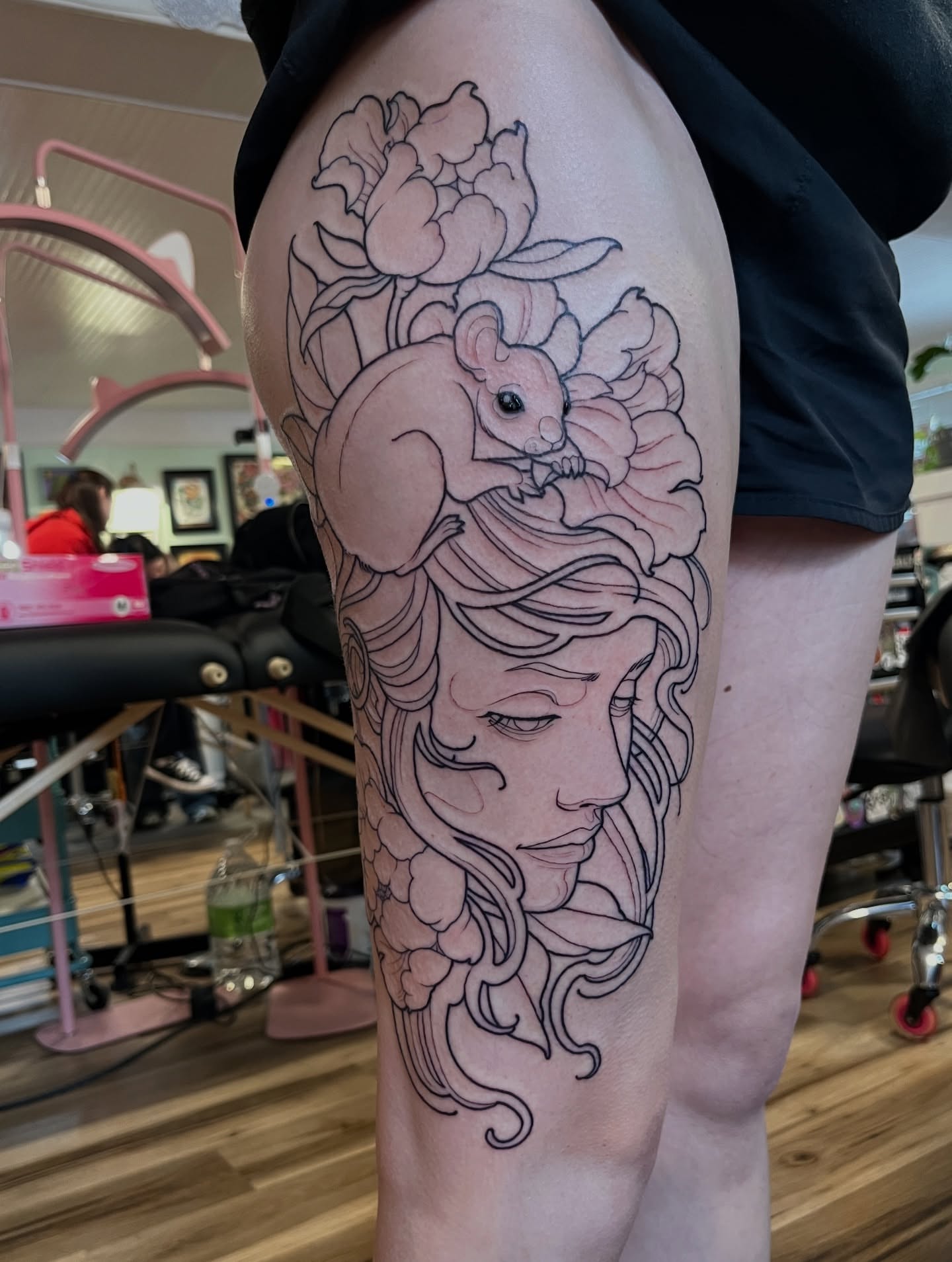 Tattoo by @inkbybellie — black_and_grey, realism