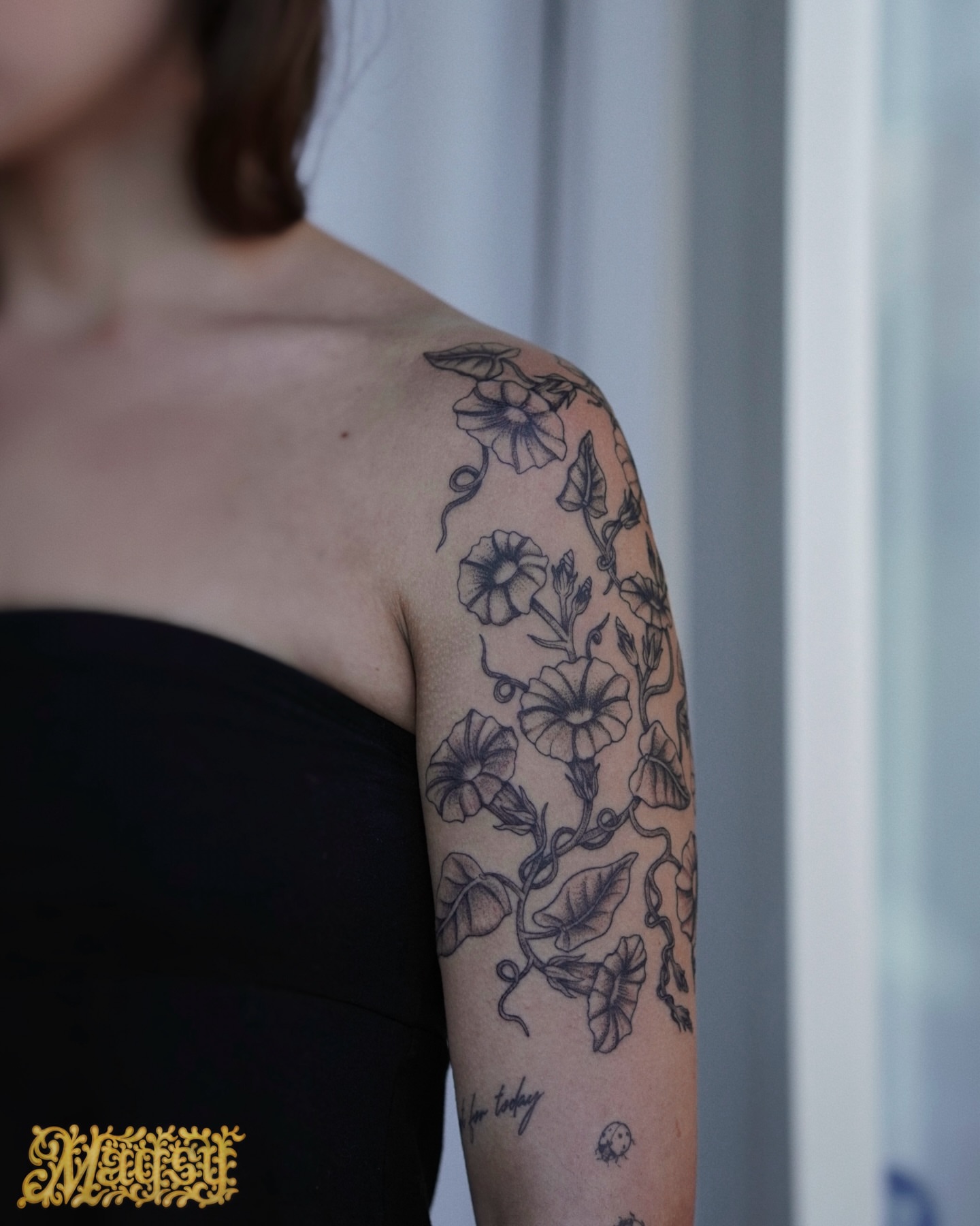 Tattoo by @artofmagsy — black_and_grey
