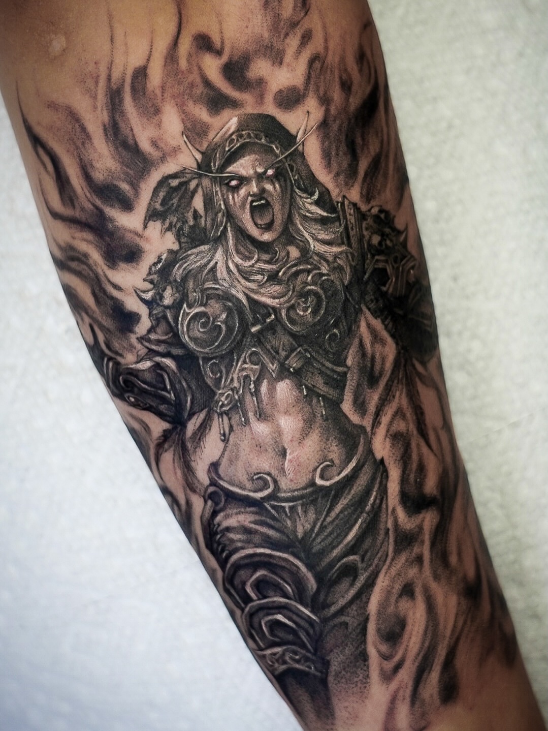 Tattoo by @chrisjtattoo — black_and_grey, realism