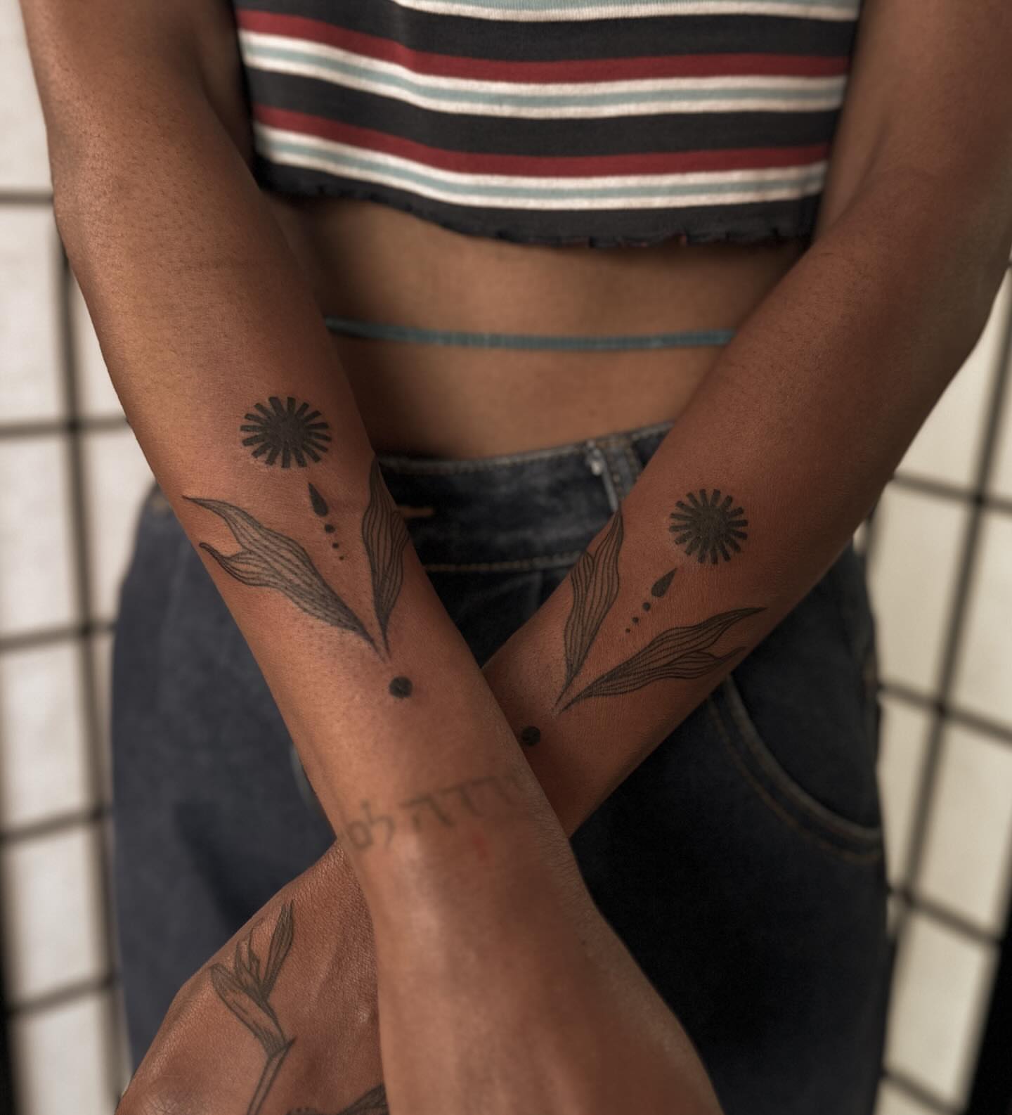 Dandelion and leaves dotwork tattoo on the forearm by πππππππππ β ππππ ππππ ππππ ππππππ ππππππ, Salt Lake City, Utah