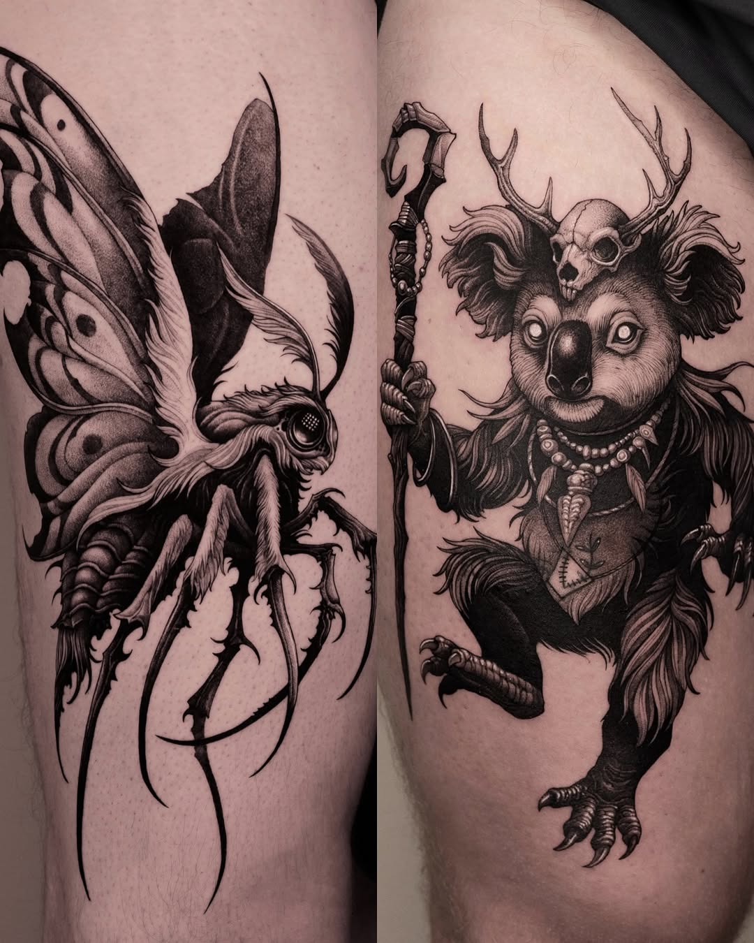 Tattoo by @47volt — dark_realism, black_and_grey