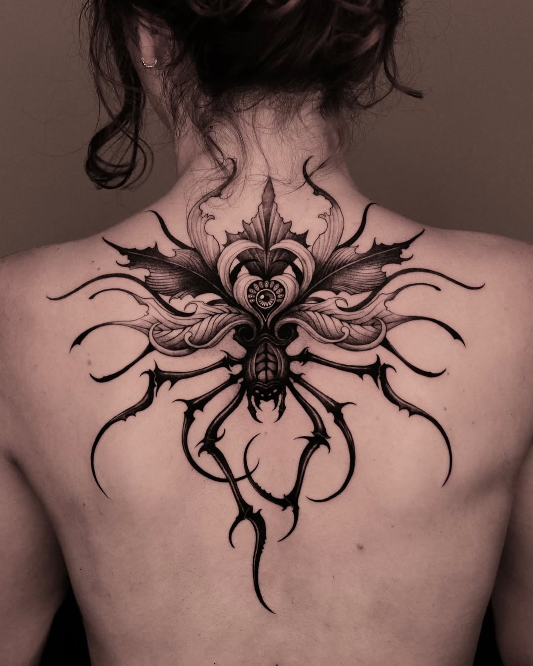 Tattoo by @47volt — black_and_grey, dark_realism
