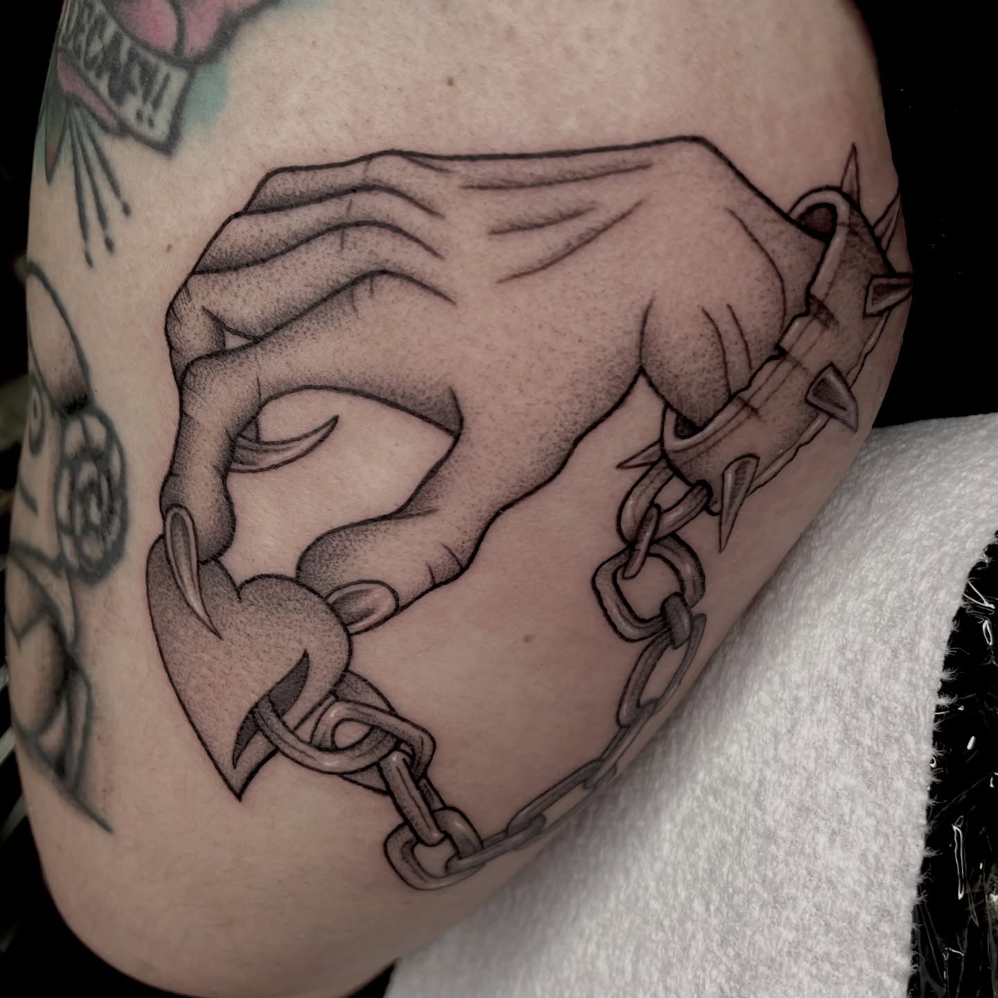 Tattoo by @sillylittleduck — dotwork, realism