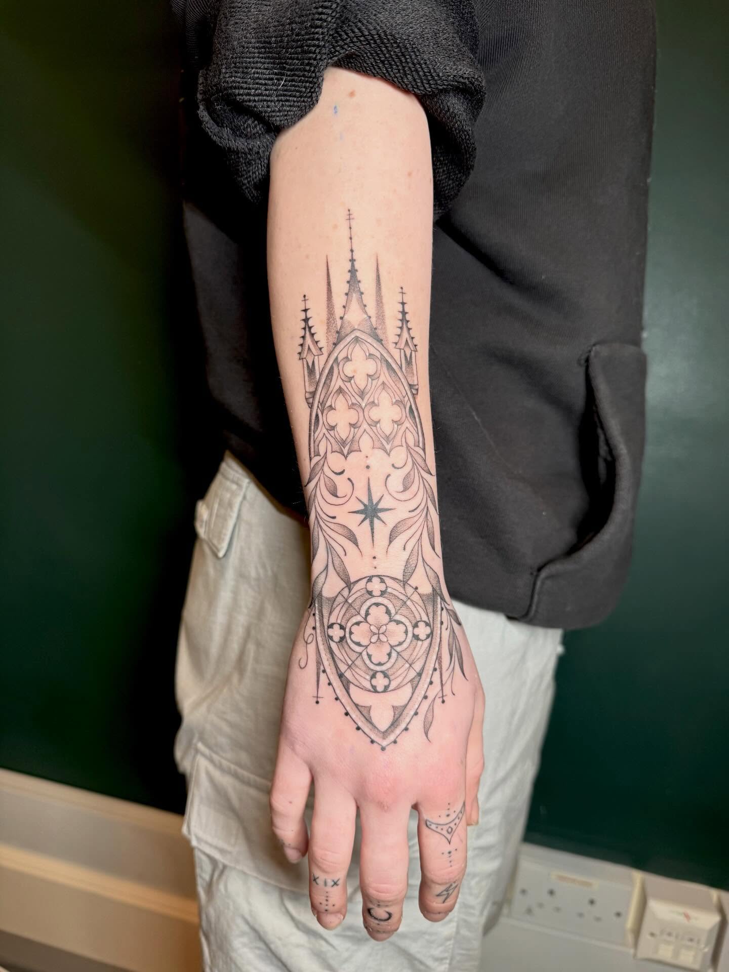 Tattoo by @emmaloutattooxx — geometric, ornamental