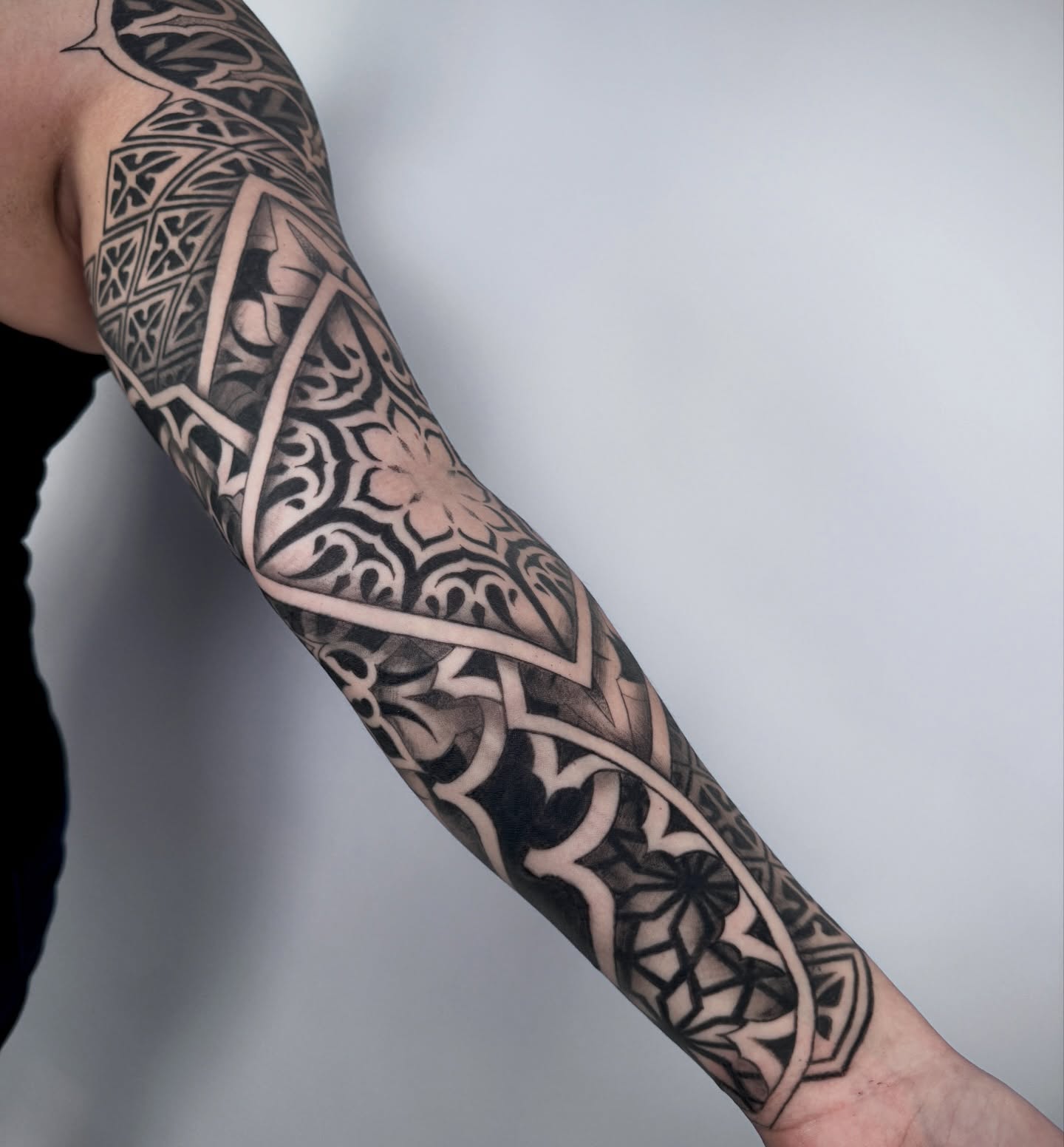Tattoo by @ghostriverart — geometric