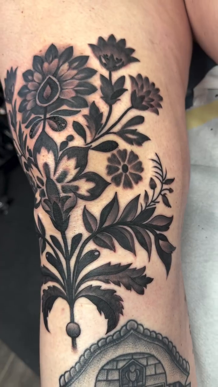 Tattoo by @donpeddicordart — black_and_grey, ornamental