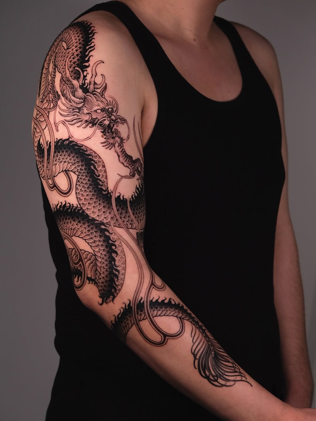 Tattoo by @bayun.tattoos — japanese_irezumi, black_and_grey