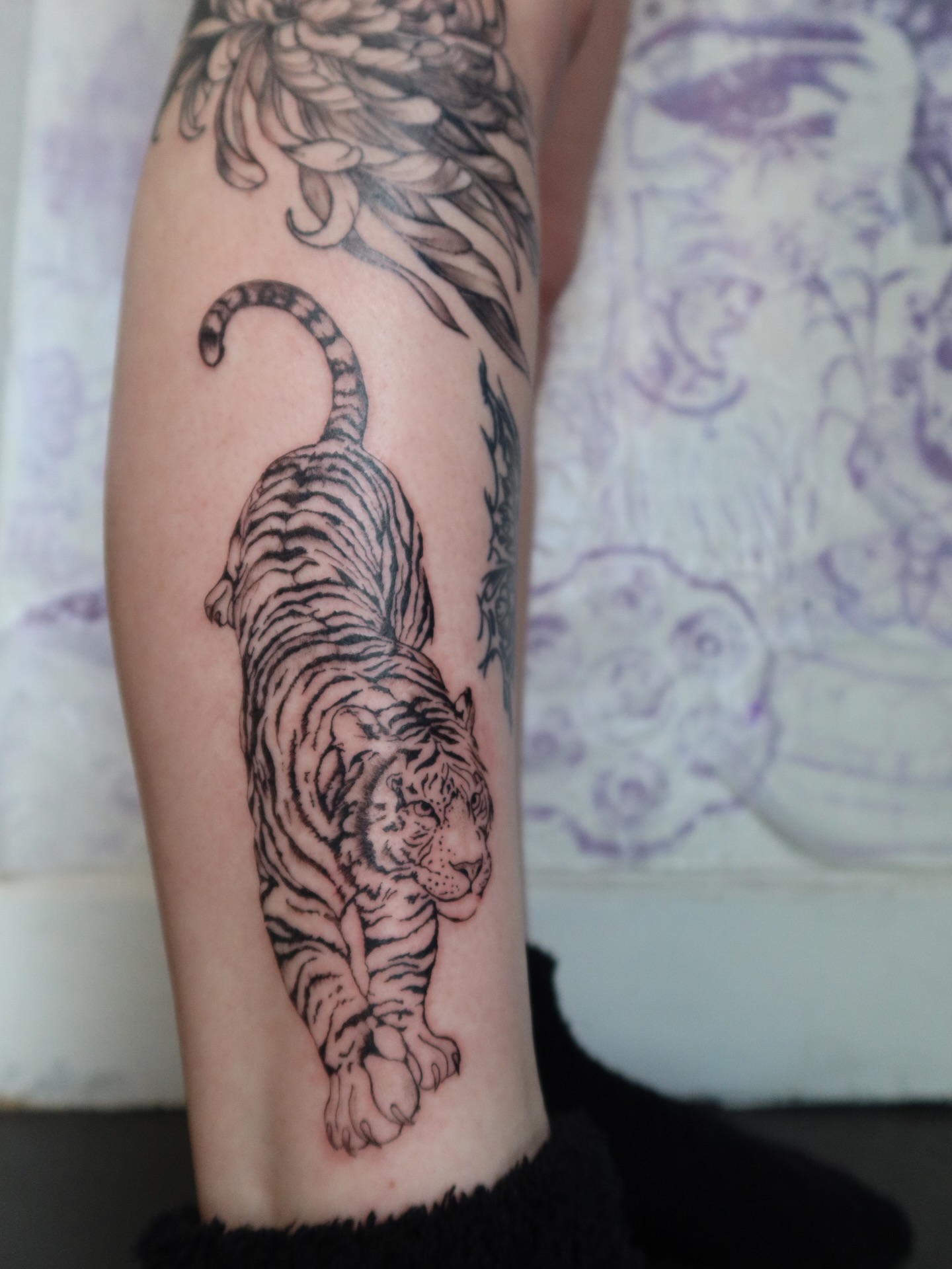 Tattoo by @emogirlink โ black_and_grey