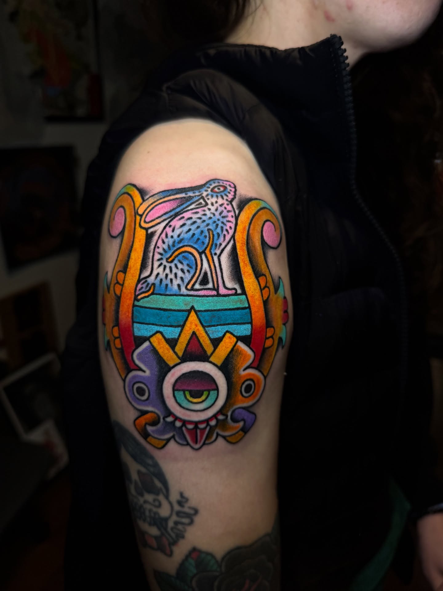 Tattoo by @el_chimu — geometric, illustrative