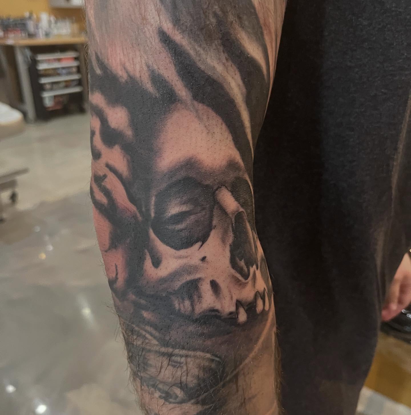 Tattoo by @ghost_world_studios — realism, dark_realism