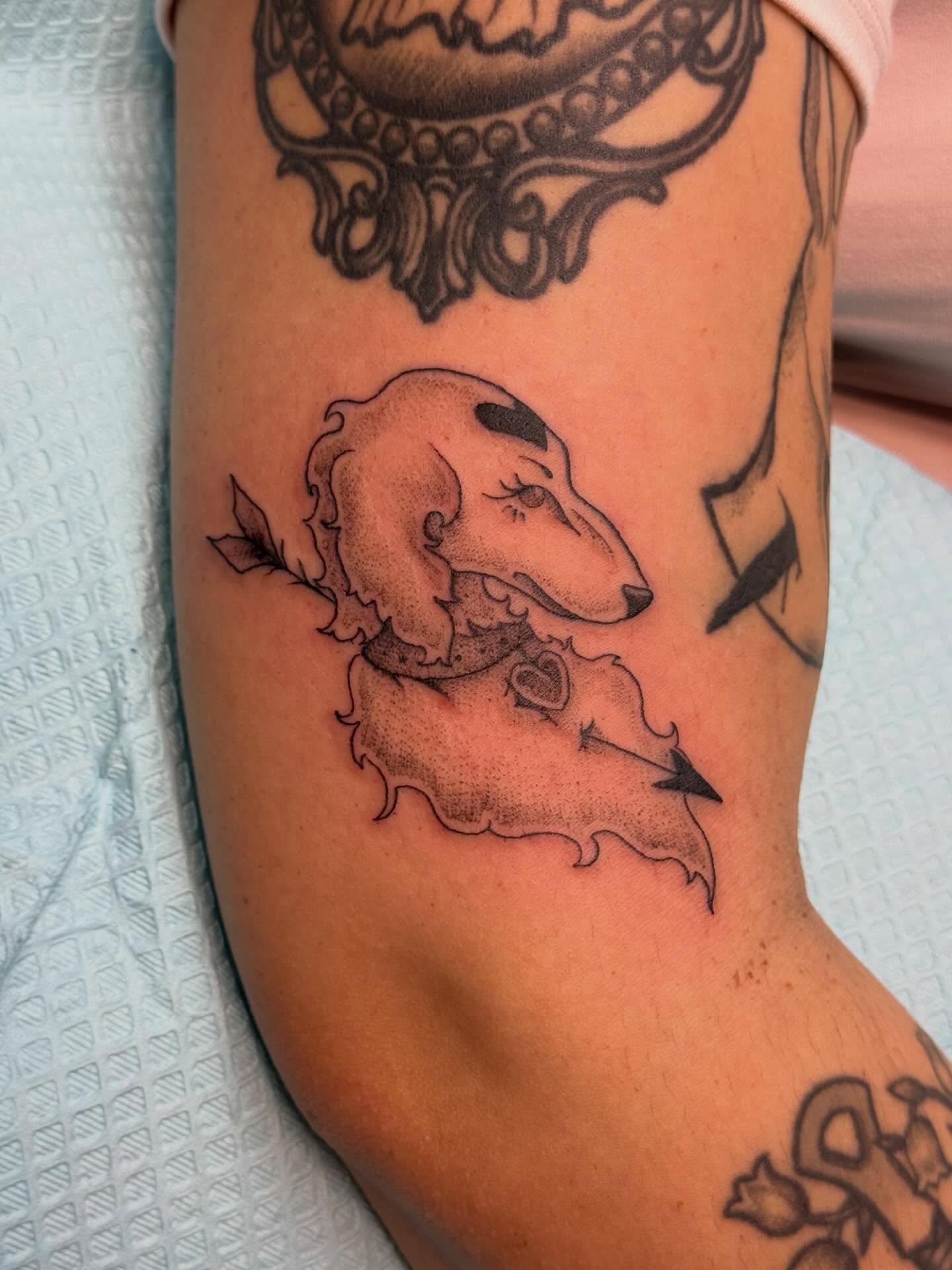 Tattoo by @bodyartbyali — black_and_grey