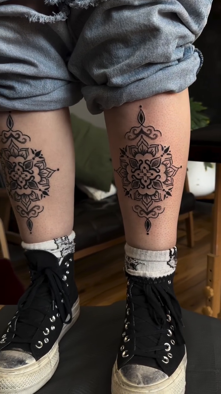 Tattoo by @by_keroosha — geometric, dotwork