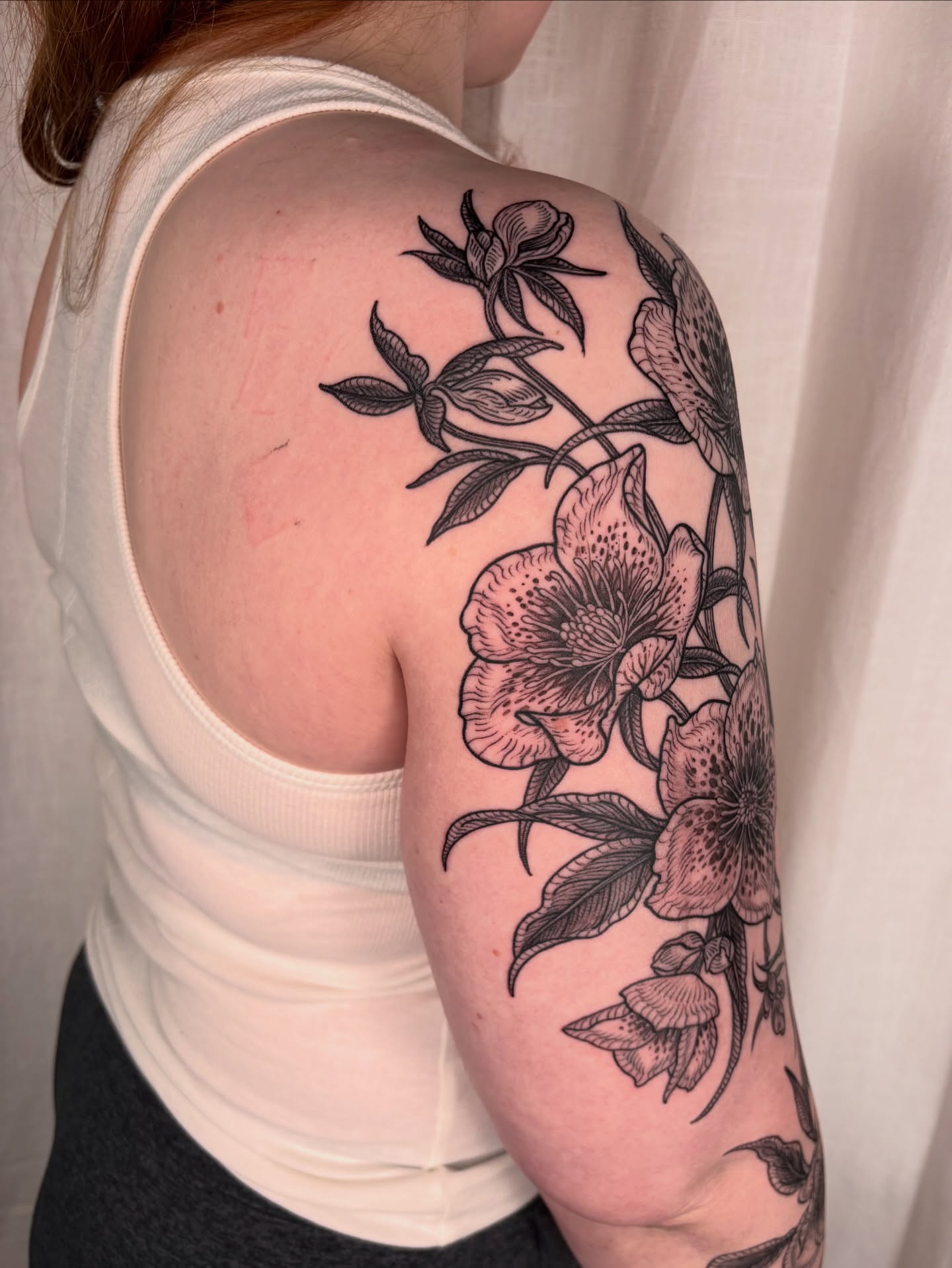 Tattoo by @maggiechotattoo — black_and_grey