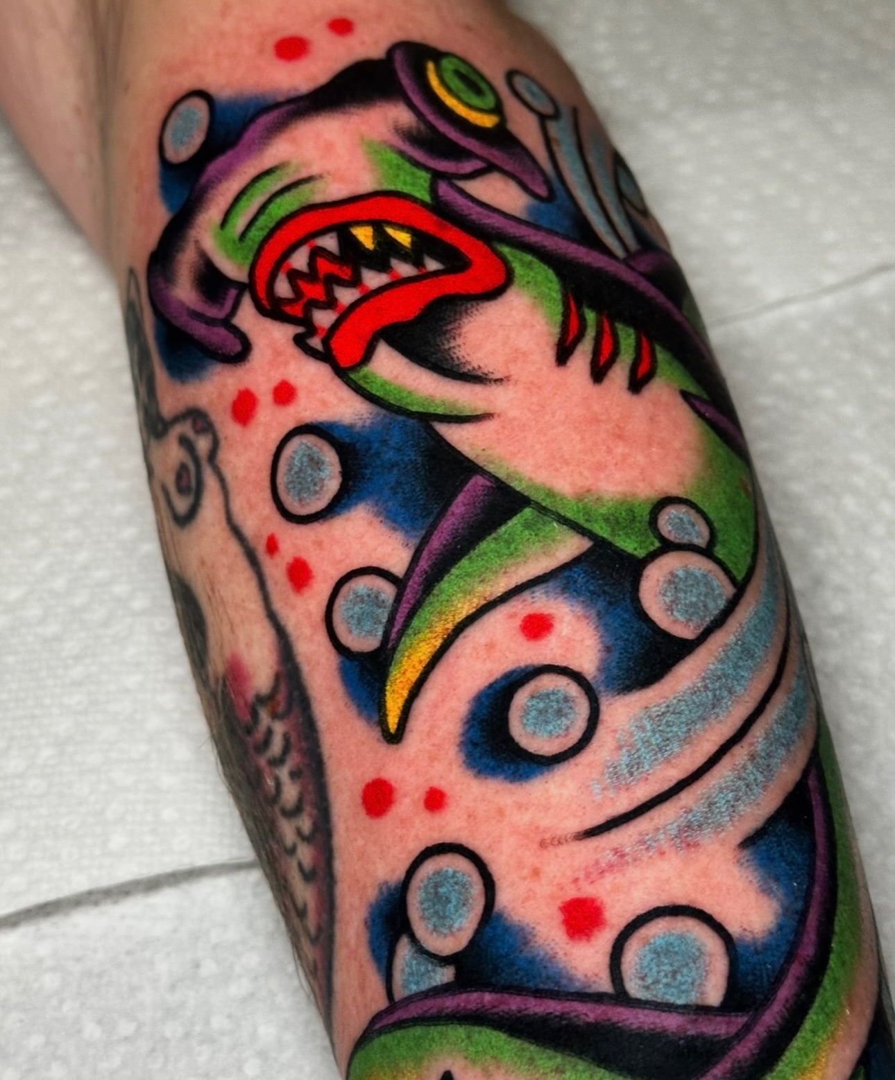 Tattoo by @christianrieben — american_traditional, trash_polka