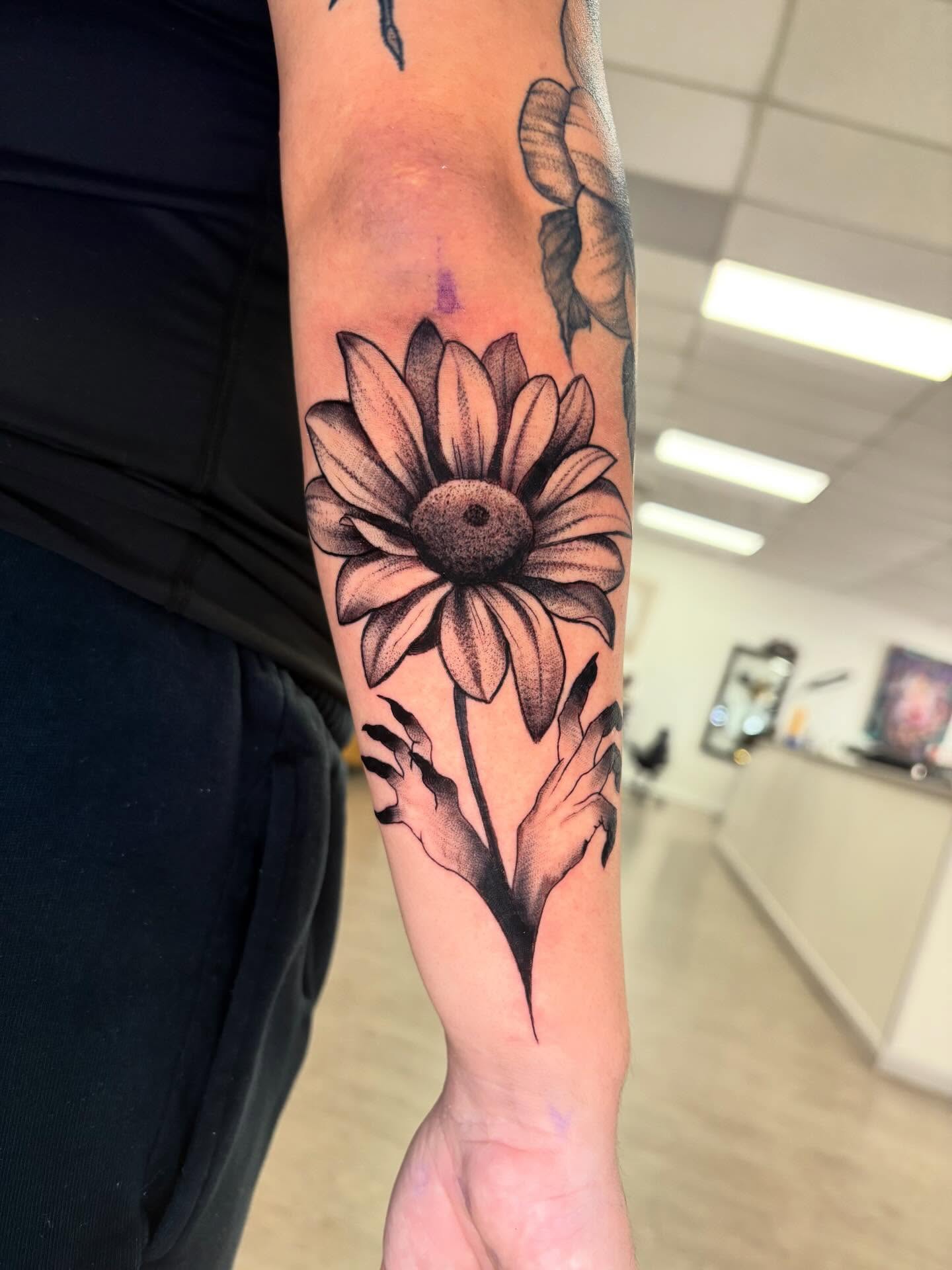 Tattoo by @elijahdejesus_art — dotwork, black_and_grey
