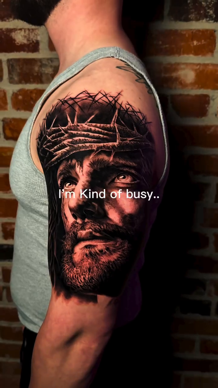 Jesus Christ realism tattoo by Kelsea Lake Schack