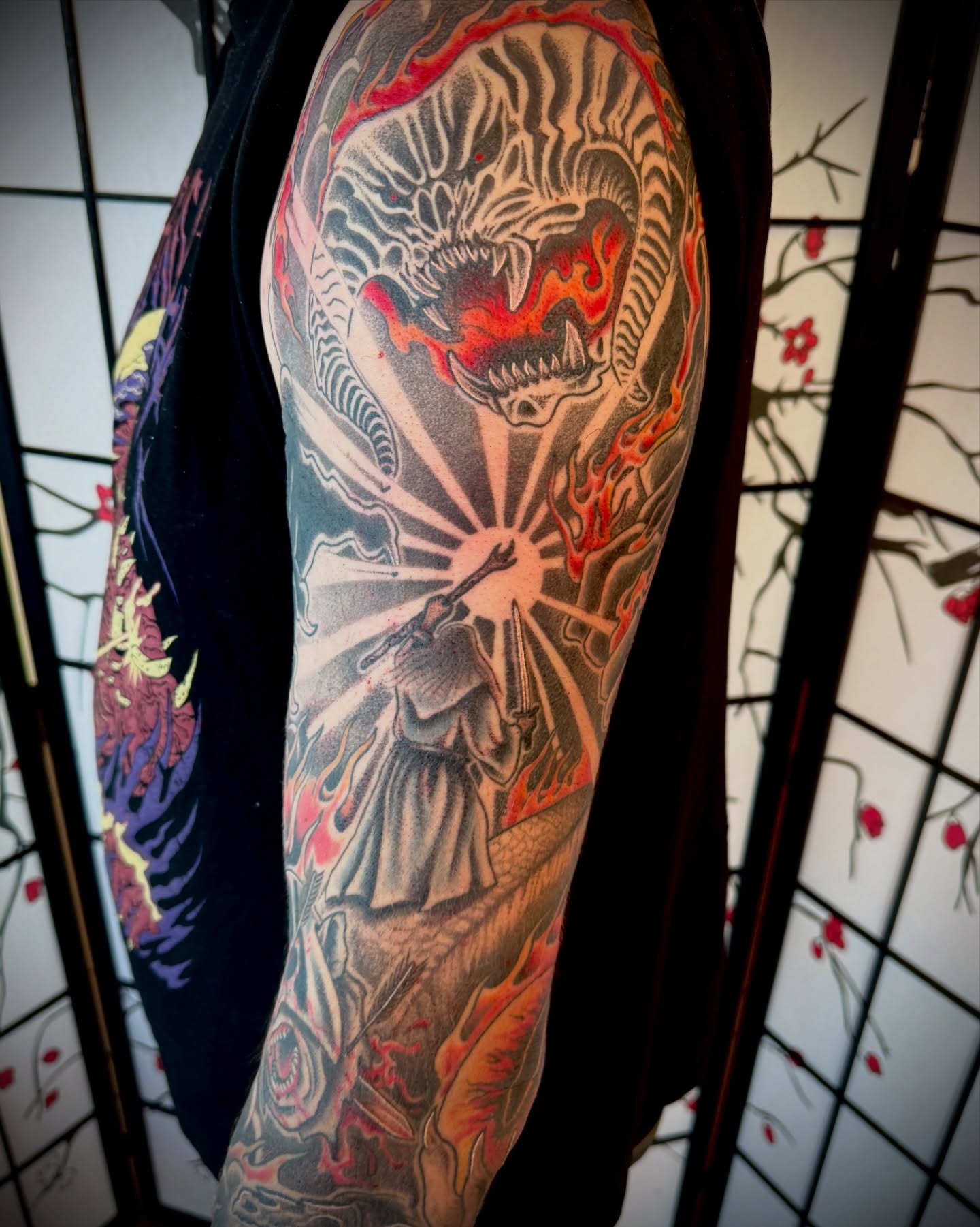 Tattoo by @buckotattoo — japanese_irezumi, dotwork