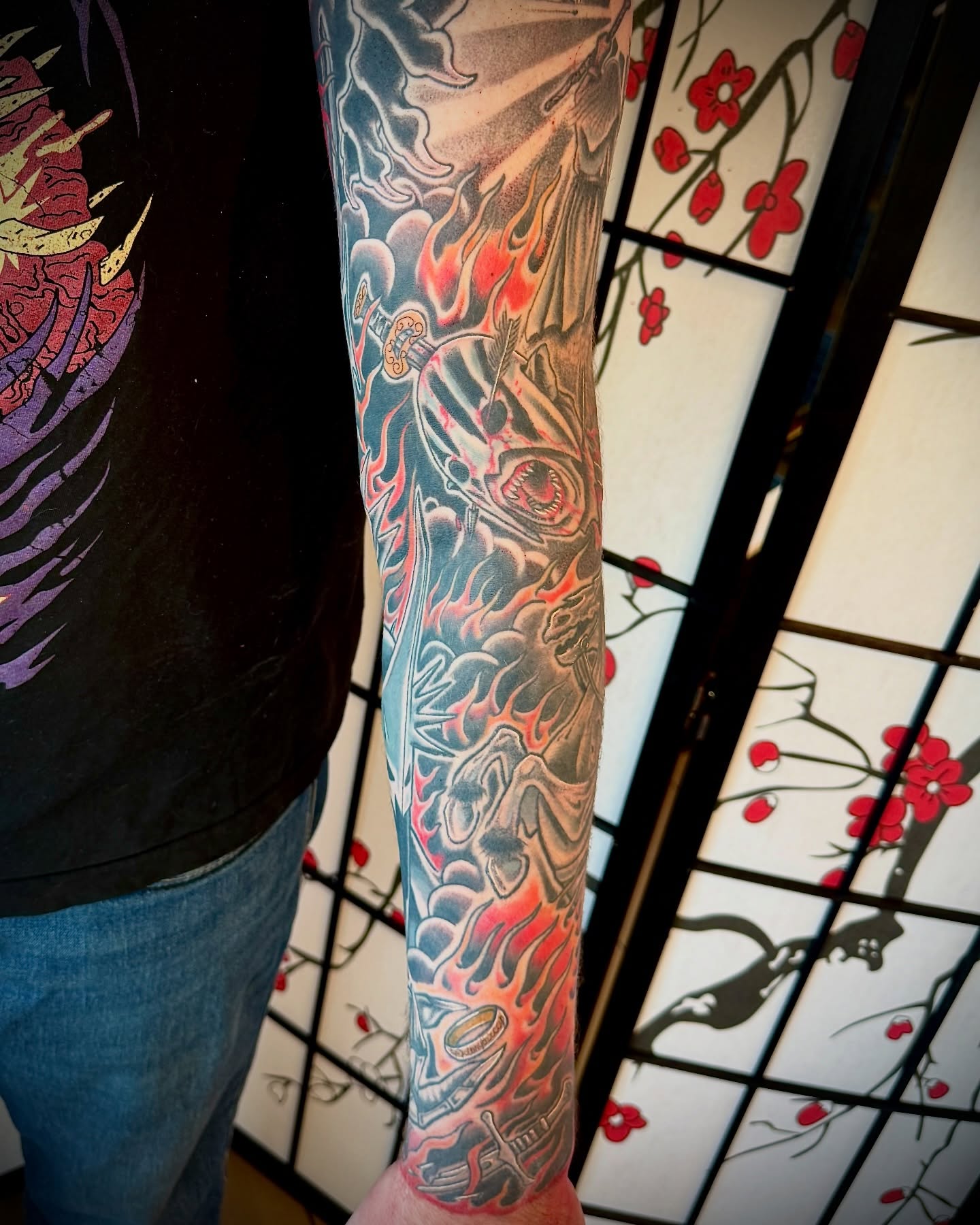 Tattoo by @buckotattoo — japanese_irezumi, dotwork