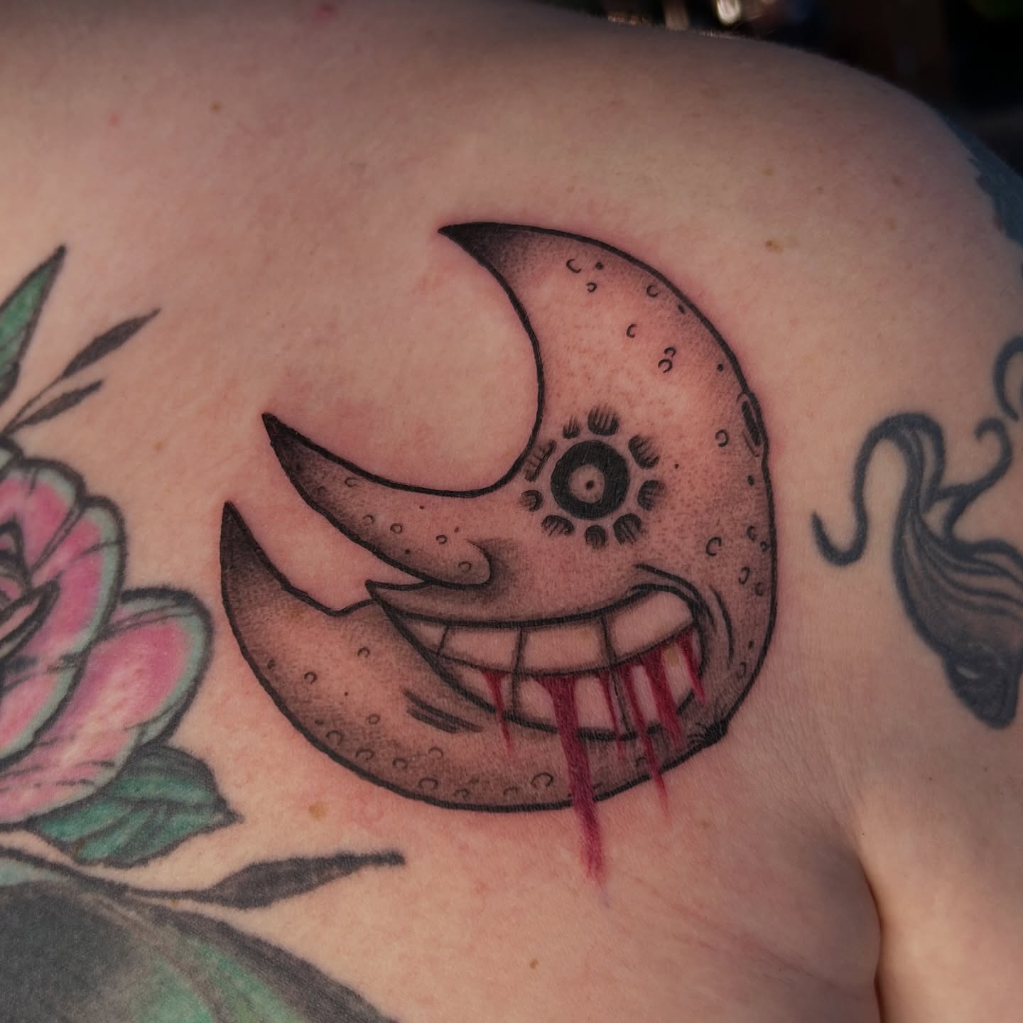 Tattoo by @marinajayd_tattoos — dotwork, dark_realism