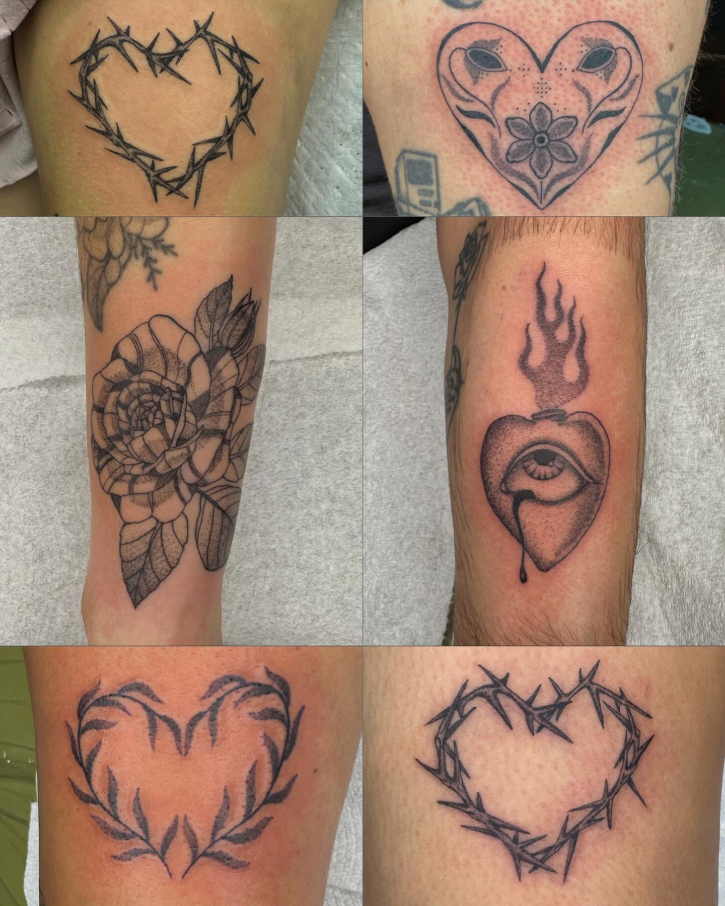 Heart black and grey tattoo on the forearm by J Valentin