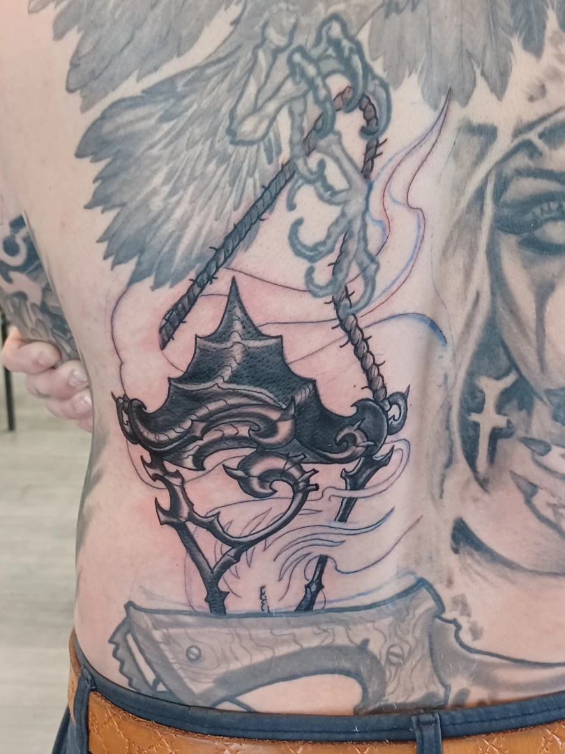 Tattoo by @nathanbauerart — black_and_grey
