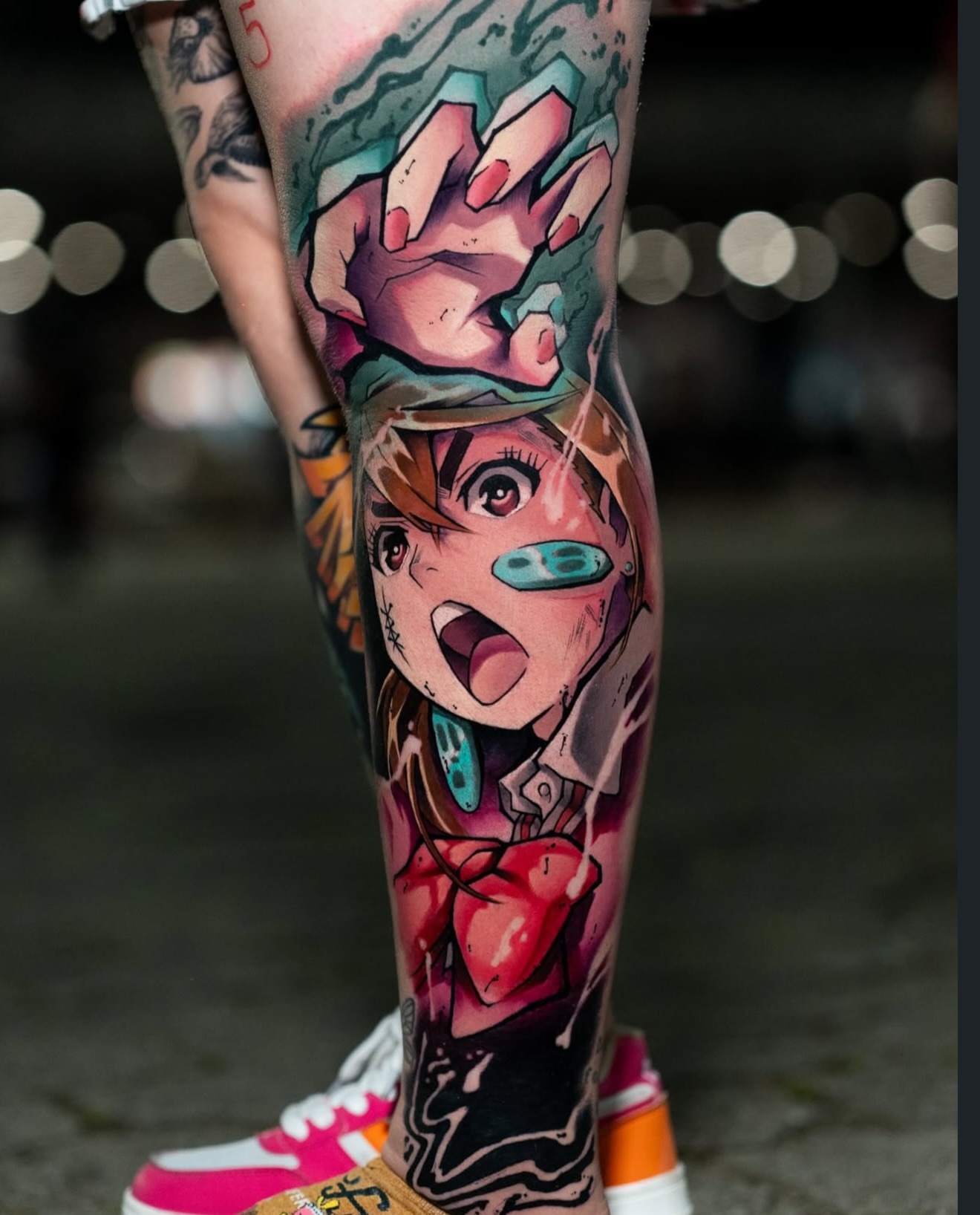Anime character anime tattoo on the forearm by Anime