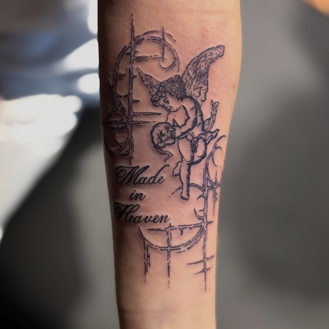 Tattoo by @madtatclub — lettering_script, fine_line